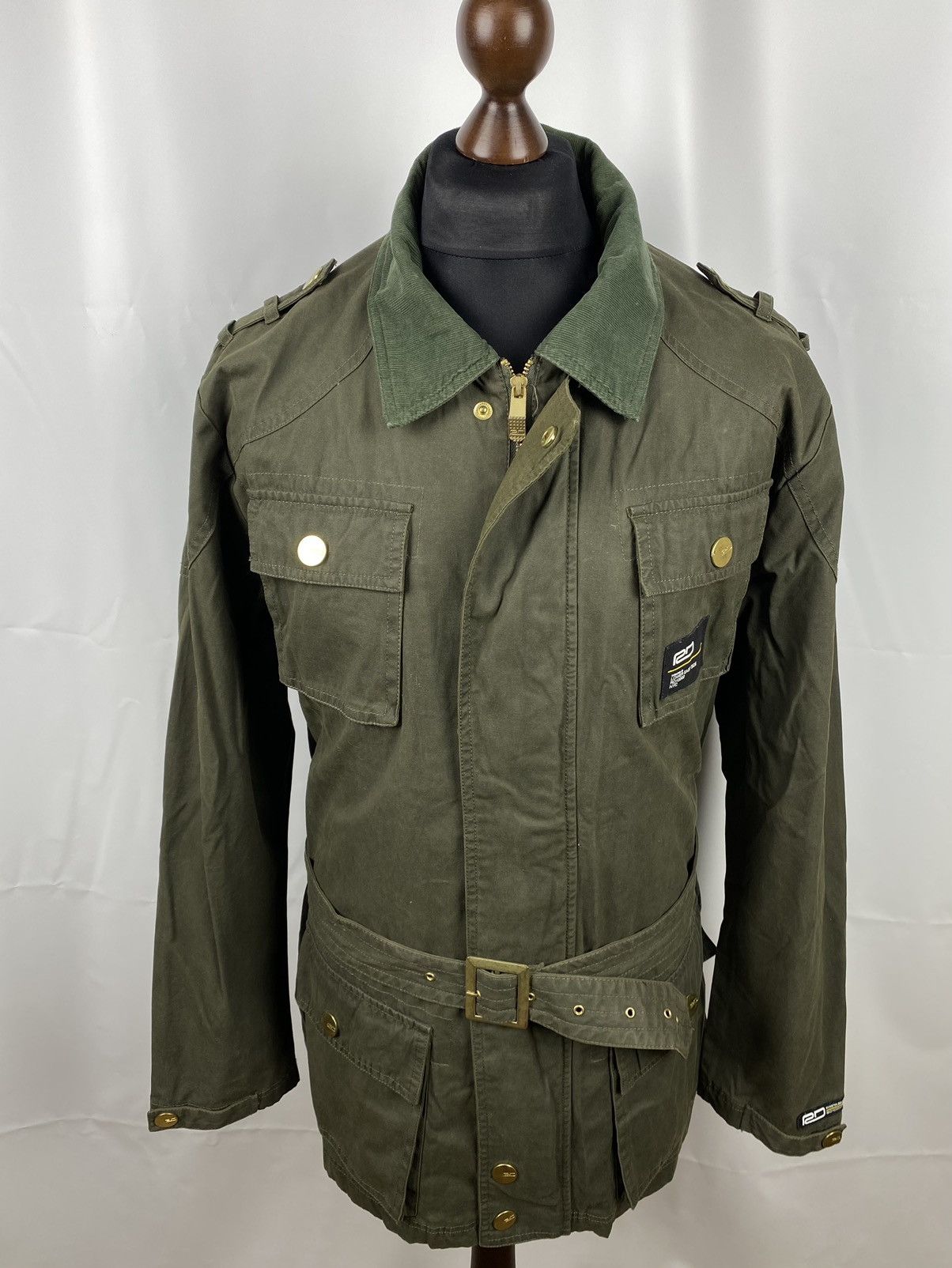Designer Rivington Denim NYC Waxed Cotton Jacket Belted XL Size US XL / EU 56 / 4 - 1 Thumbnail