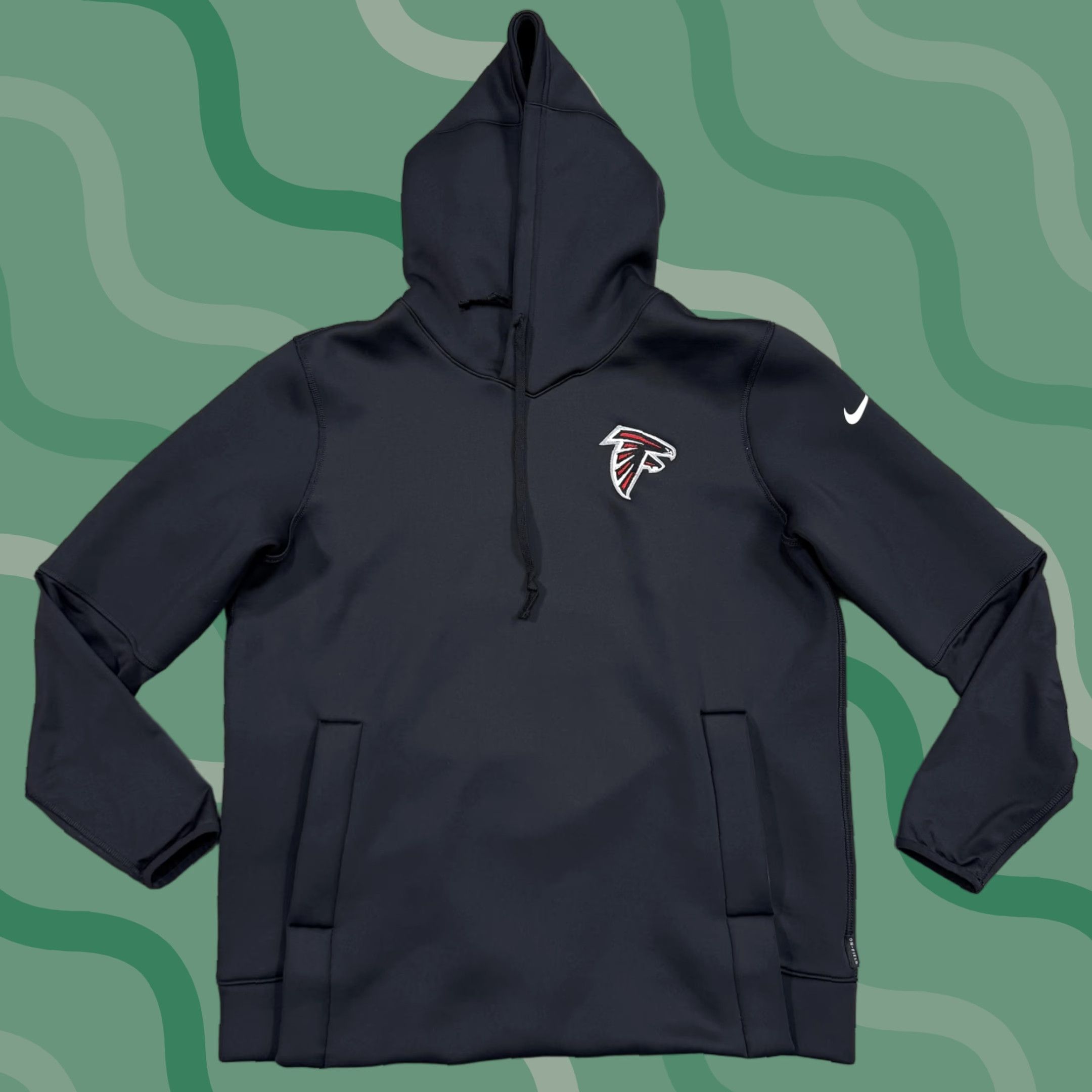 Nike Nike Atlanta Falcons Hoodie Mens L NFL Football Pullover Black Embroidered Logo Sportswear Pullover Fans Mens Size US L / EU 52-54 / 3 - 1 Thumbnail
