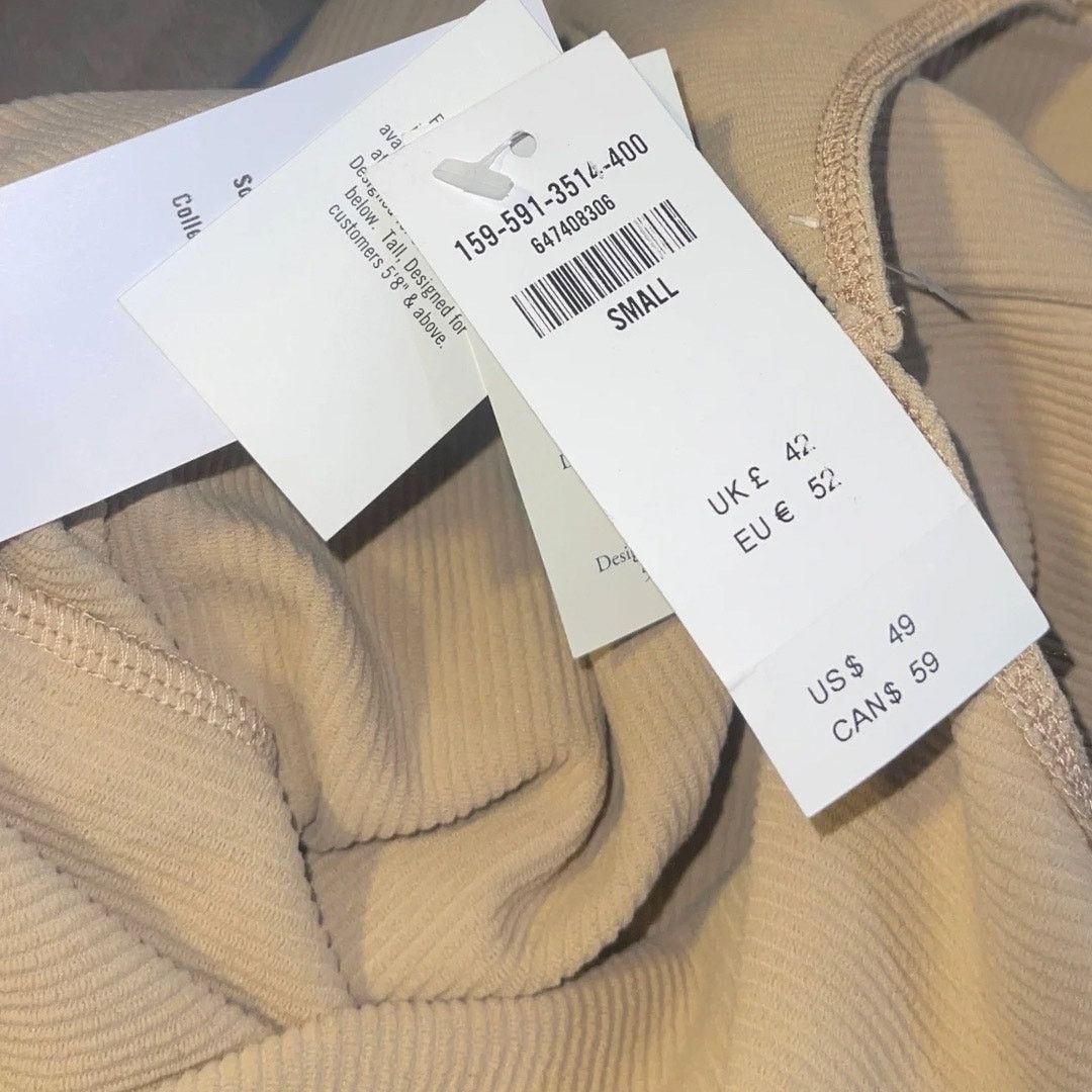 Abercrombie & Fitch Soft Collection Fit To Flatter Ribbed Mini Spaghetti Dress Size S / US 4 / IT 40 - 4 Thumbnail