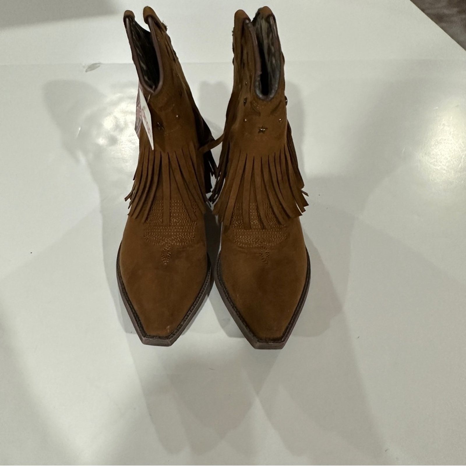 Dingo1969 Dingo Cassidy Rust Fringe Studded Western Boots Size 7.5 Size US 7.5 / IT 37.5 - 2 Thumbnail