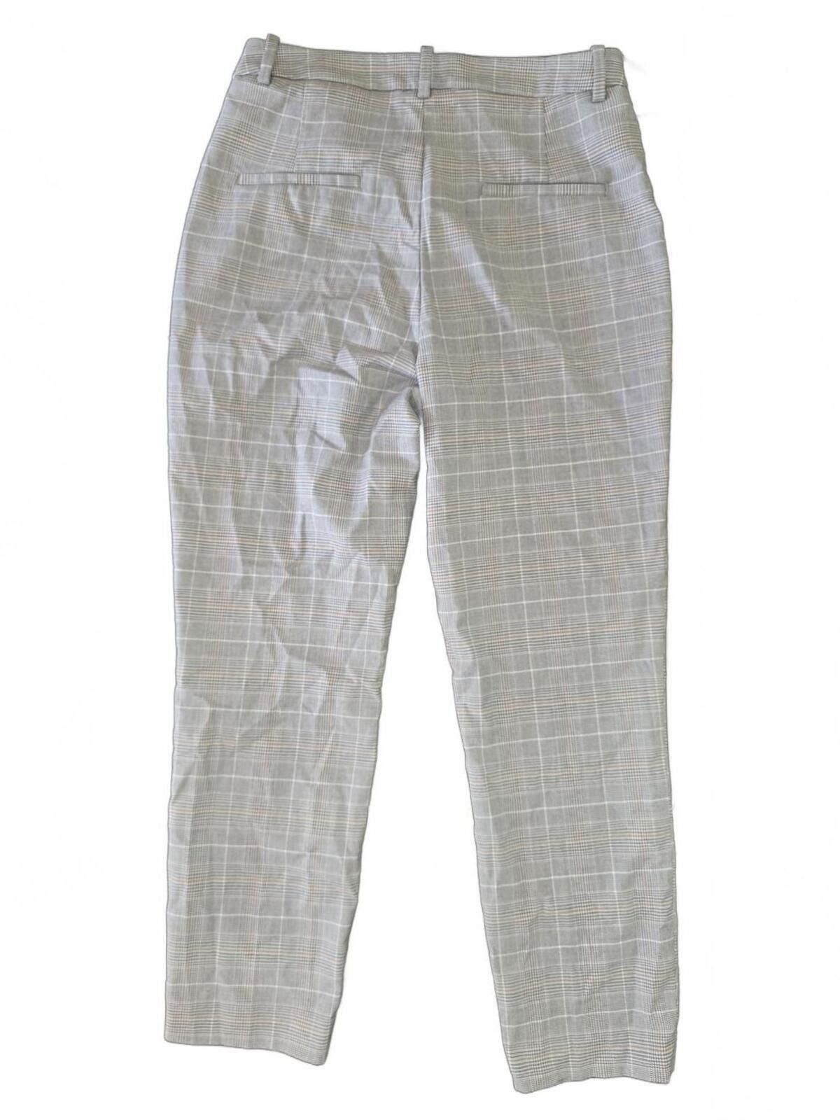 H&M H&M Gray Plaid Dress Pants Size 6 Straight Leg Business Work Size 28" / US 6 / IT 42 - 3 Thumbnail