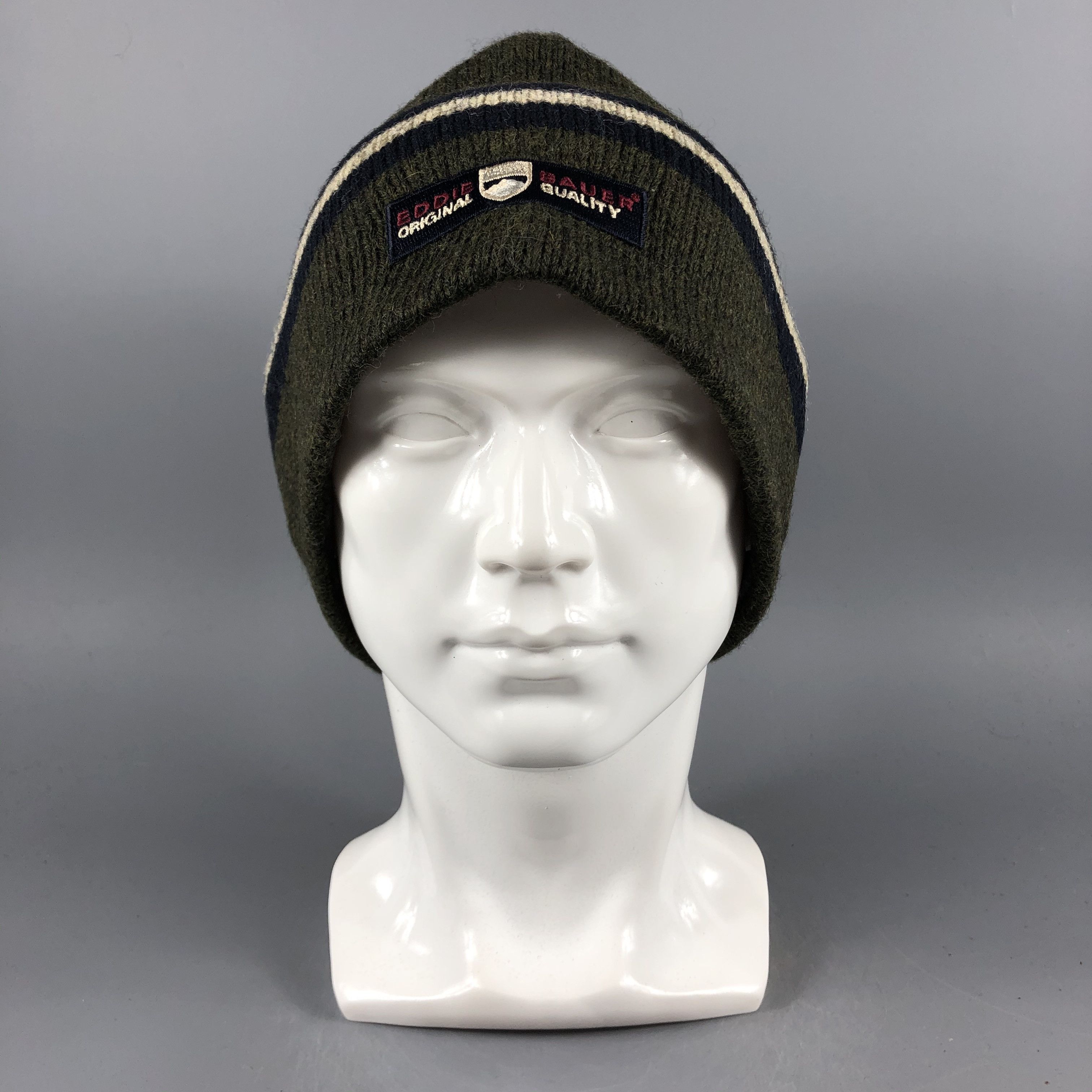 Eddie Bauer × Vintage Eddie Bauer Stripe Beanie Snow Hat Snow Cap -D1077 Size ONE SIZE - 1 Thumbnail