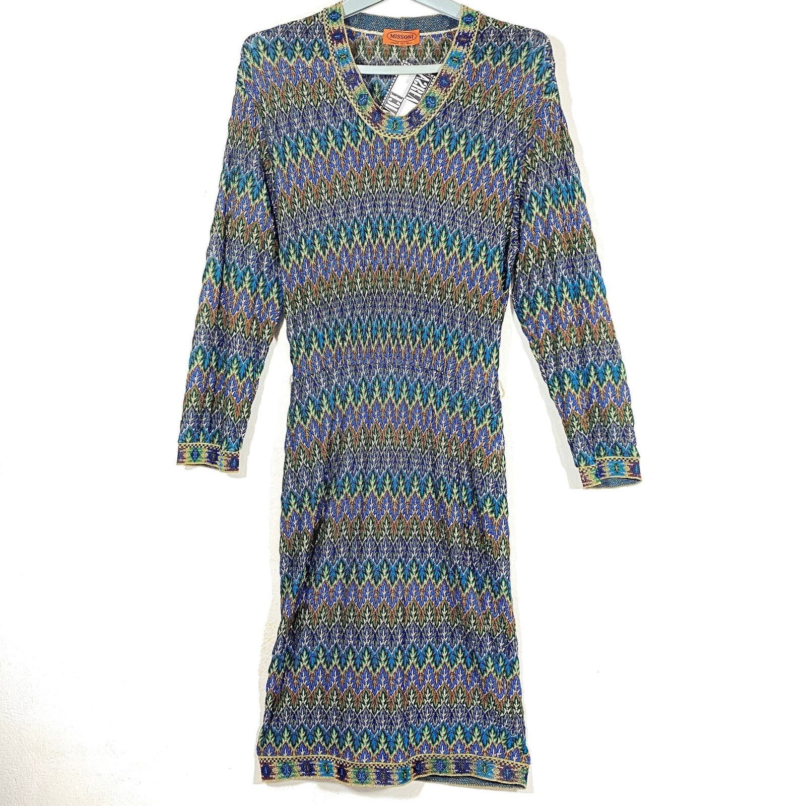 image of Missoni Stunning Boho Green/purple Dress, Women's (Size Small)