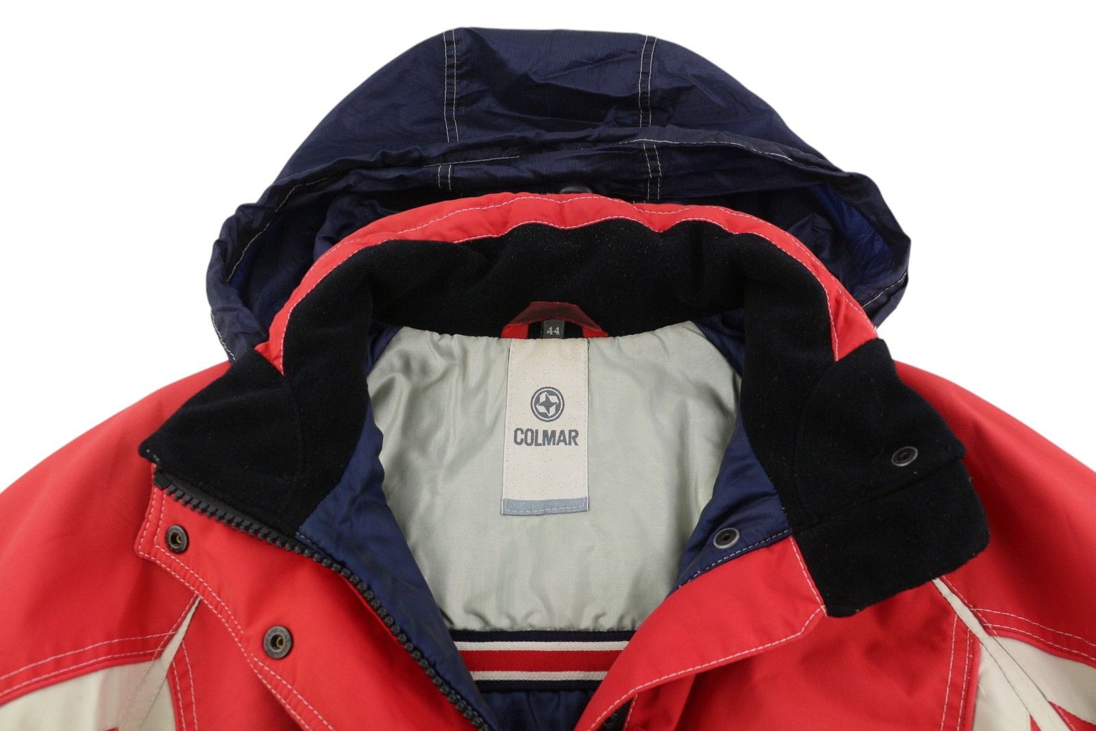 Colmar 44 Red Vintage Hidden Hood Full Zip Lined Lightweight 86456 Size US S / EU 44-46 / 1 - 5 Thumbnail