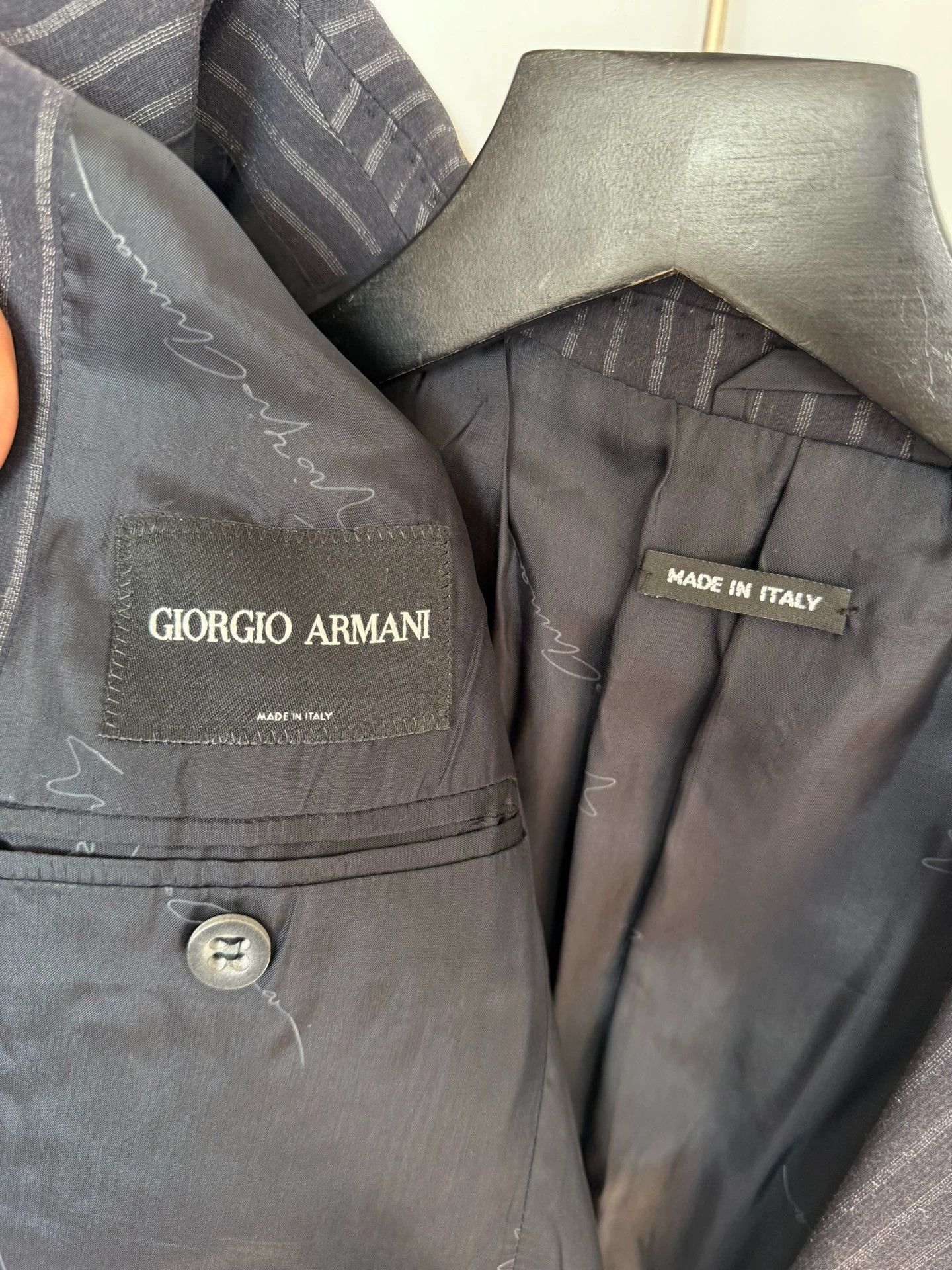 Giorgio Armani Giorgio Armani Brushed Silk Stripe Blazer 50 Size 50S - 7 Thumbnail