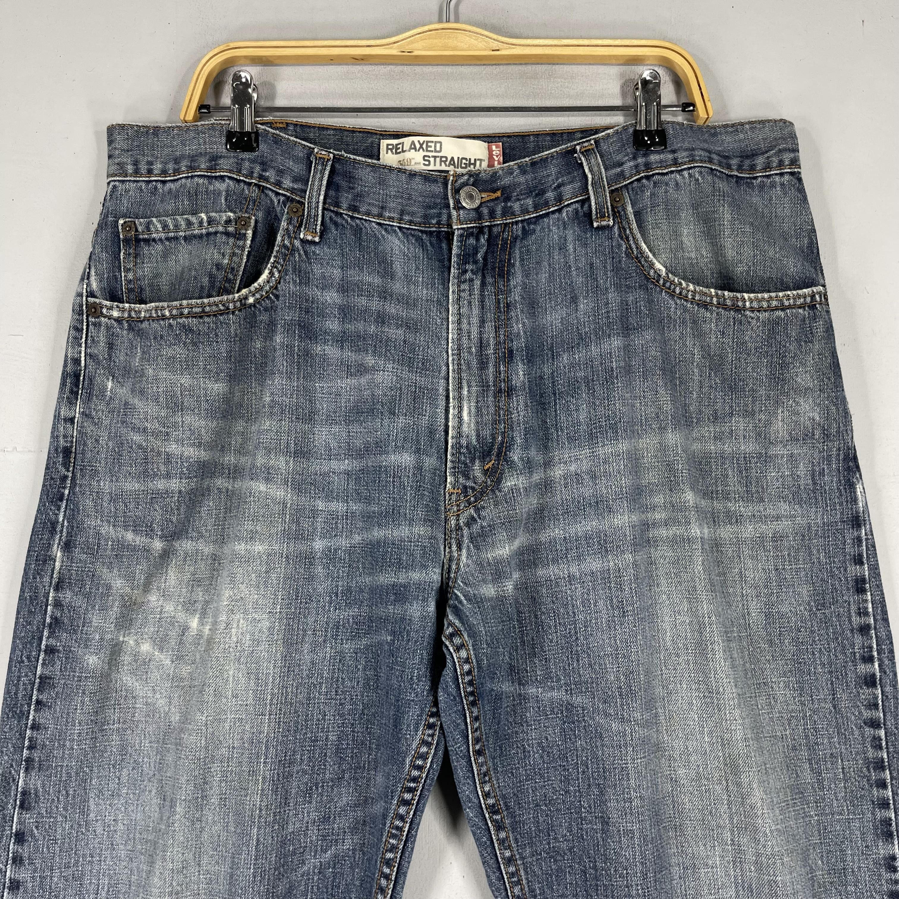 Levi's Size 37 Vintage Levis 559 Distressed Medium Wash Jeans Size US 37 - 2 Thumbnail