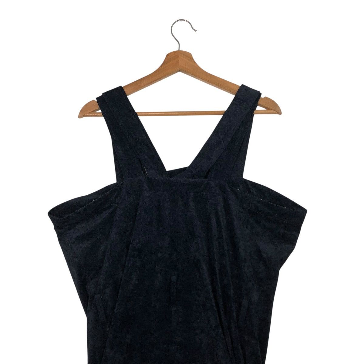 Comme des Garcons 🔥VINTAGE COMME DES GARCONS MIDI DRESS VELVET RICH BLACK Size M / US 6-8 / IT 42-44 - 18 Thumbnail