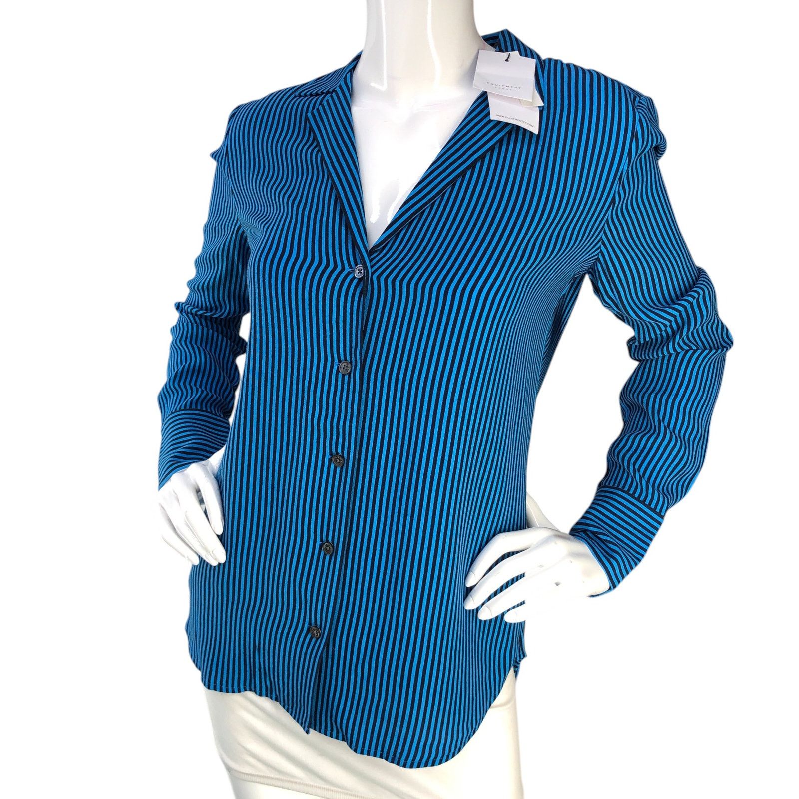 Equipment Equipment Size XS Shirt Oriana Blouse Top Striped $280 NEW Size XS / US 0-2 / IT 36-38 - 1 Thumbnail
