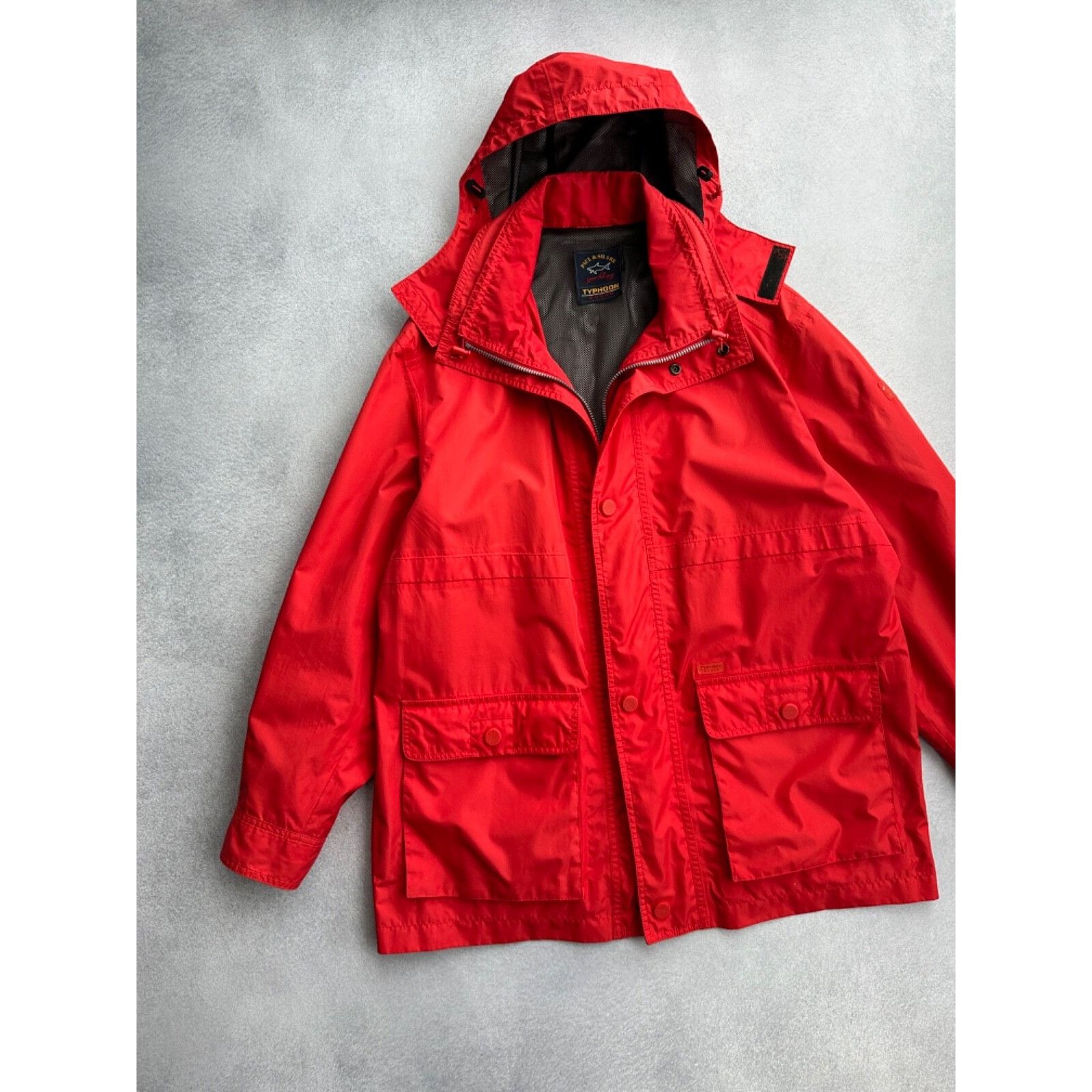 Paul & Shark Vintage Paul & Shark Typhoon 20000 Red Mens Windbreaker Jack Size US L / EU 52-54 / 3 - 2 Thumbnail