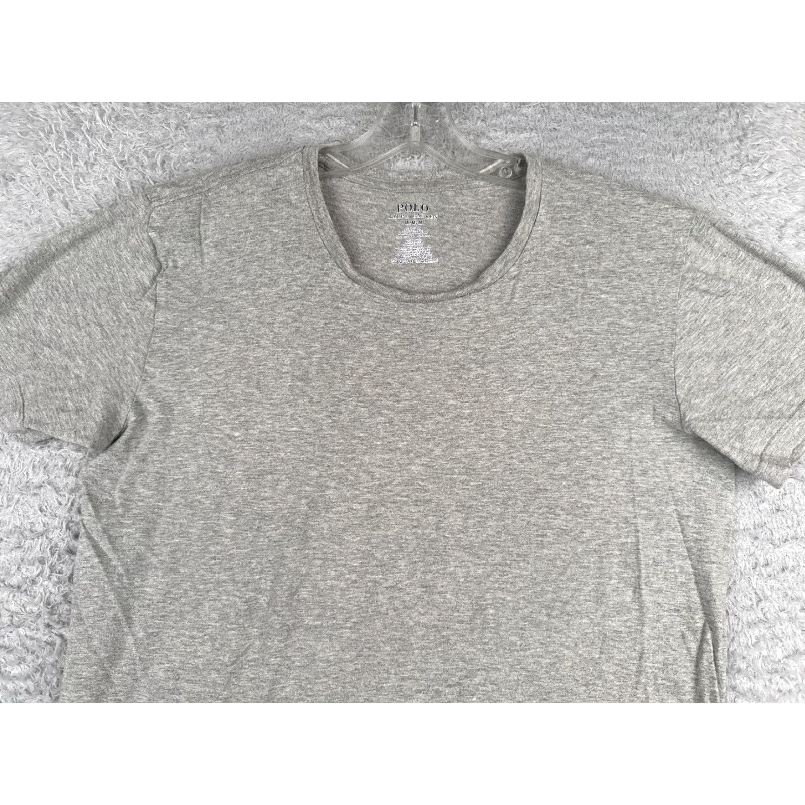 Polo Ralph Lauren Polo Ralph Lauren Shirt Men Medium Gray 100% Cotton Short Sleeve Crew Neck Slim Embroidered Logo Classic American Designer Sports Mens Size US M / EU 48-50 / 2 - 4 Thumbnail