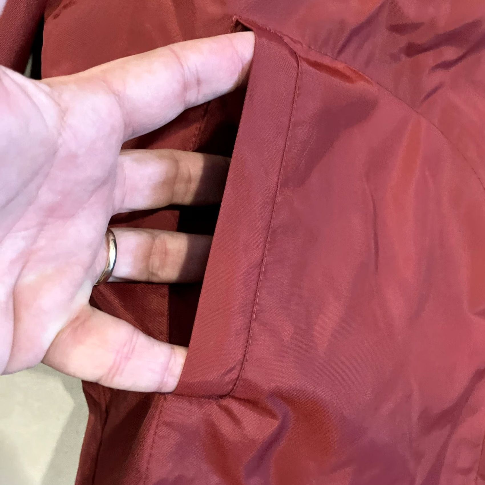 Brixton Brixton Windbreaker Jacket Mens XL Burgundy Lined Red Polyester Jacket Size US XL / EU 56 / 4 - 5 Thumbnail