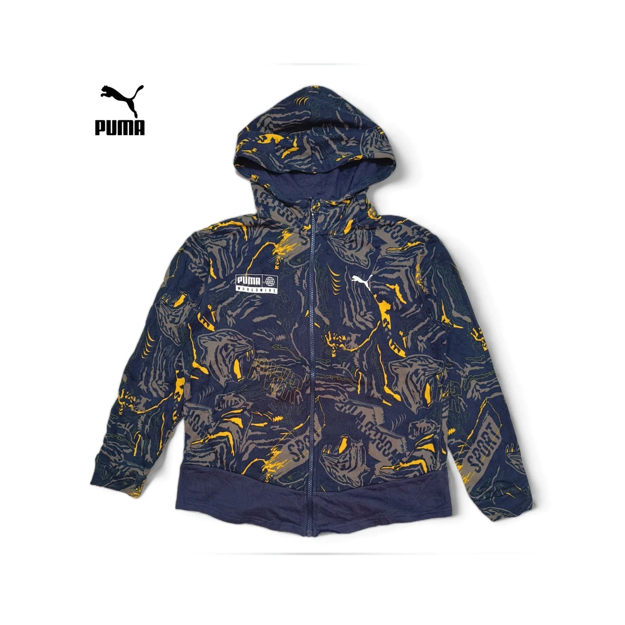 Puma Puma Worldwide Sport Alpha Printed Hoodie Jacket Size US S / EU 44-46 / 1 - 1 Thumbnail