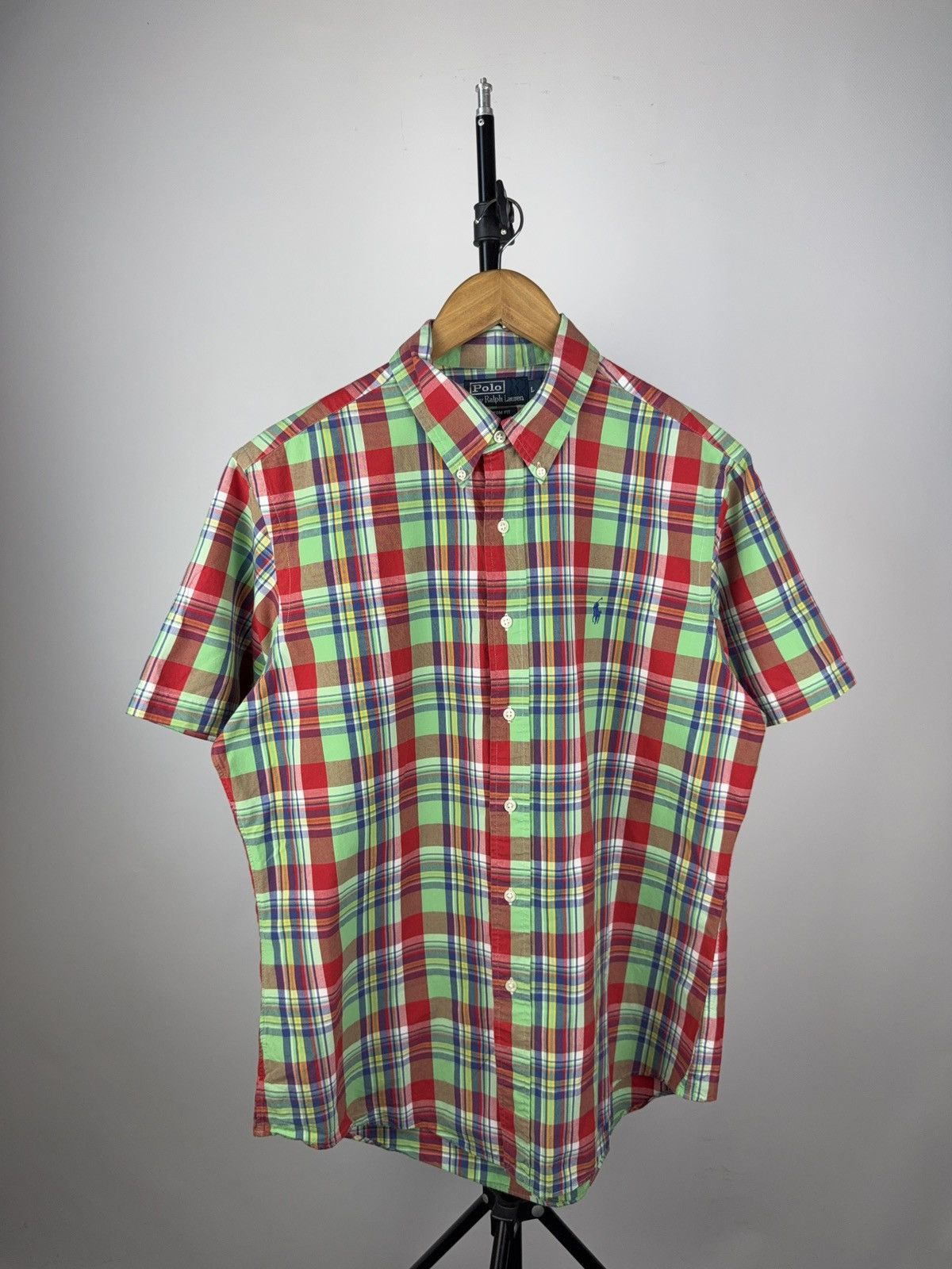 Polo Ralph Lauren Vintage 90s PRL Polo Ralph Lauren Madras Plaid Shirt Size US L / EU 52-54 / 3 - 1 Thumbnail