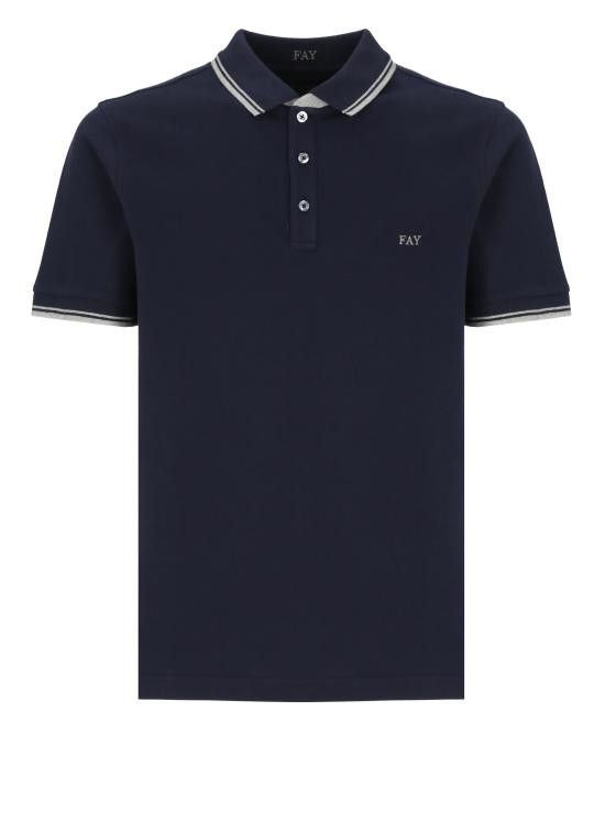 Fay FAY Men Polo Shirts NPMB250140STDW U806 Blue Size US XXL / EU 58 / 5 - 1 Thumbnail