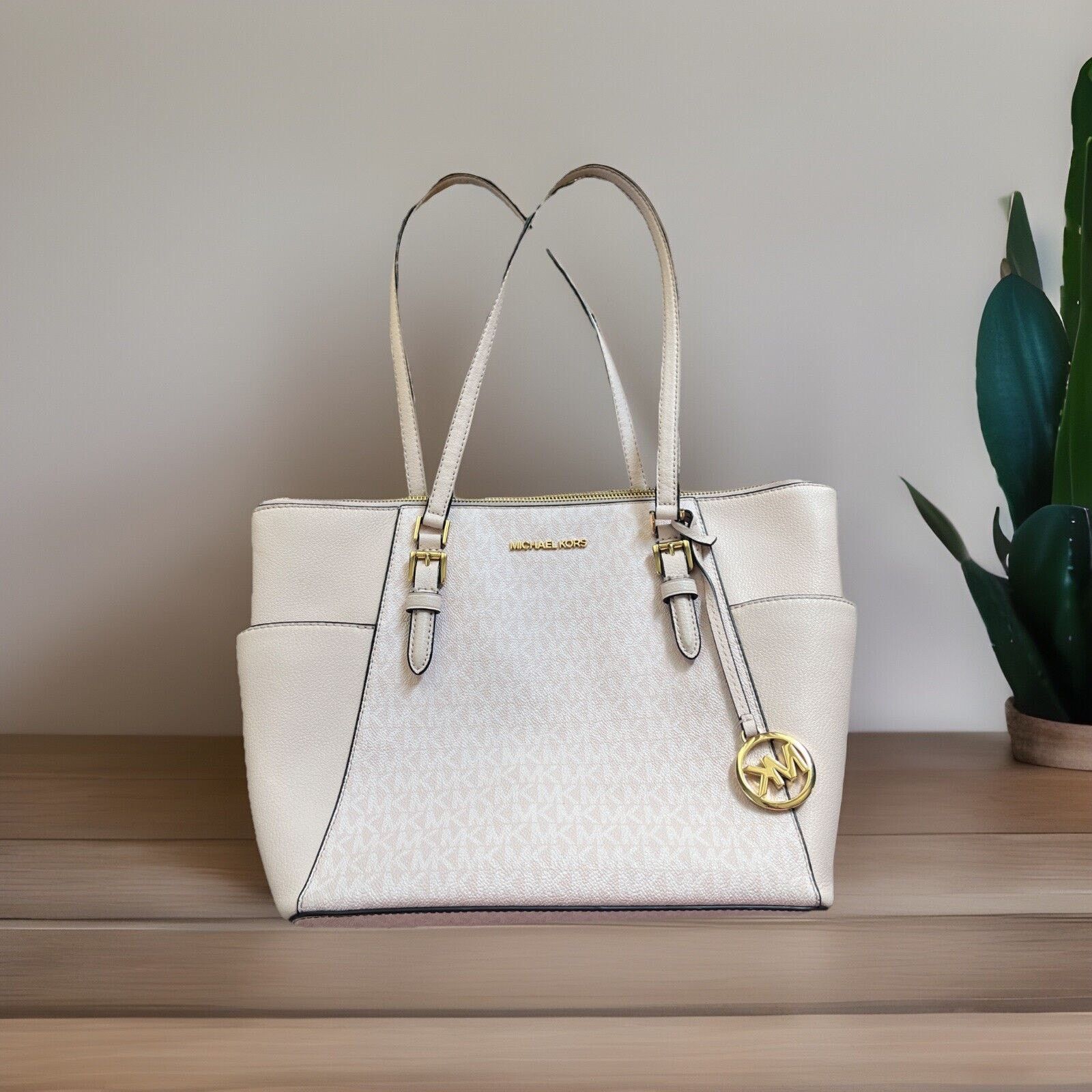 Michael Kors Michael Kors Charlotte Top Zip Leather Large Tote Bag Size ONE SIZE - 1 Thumbnail