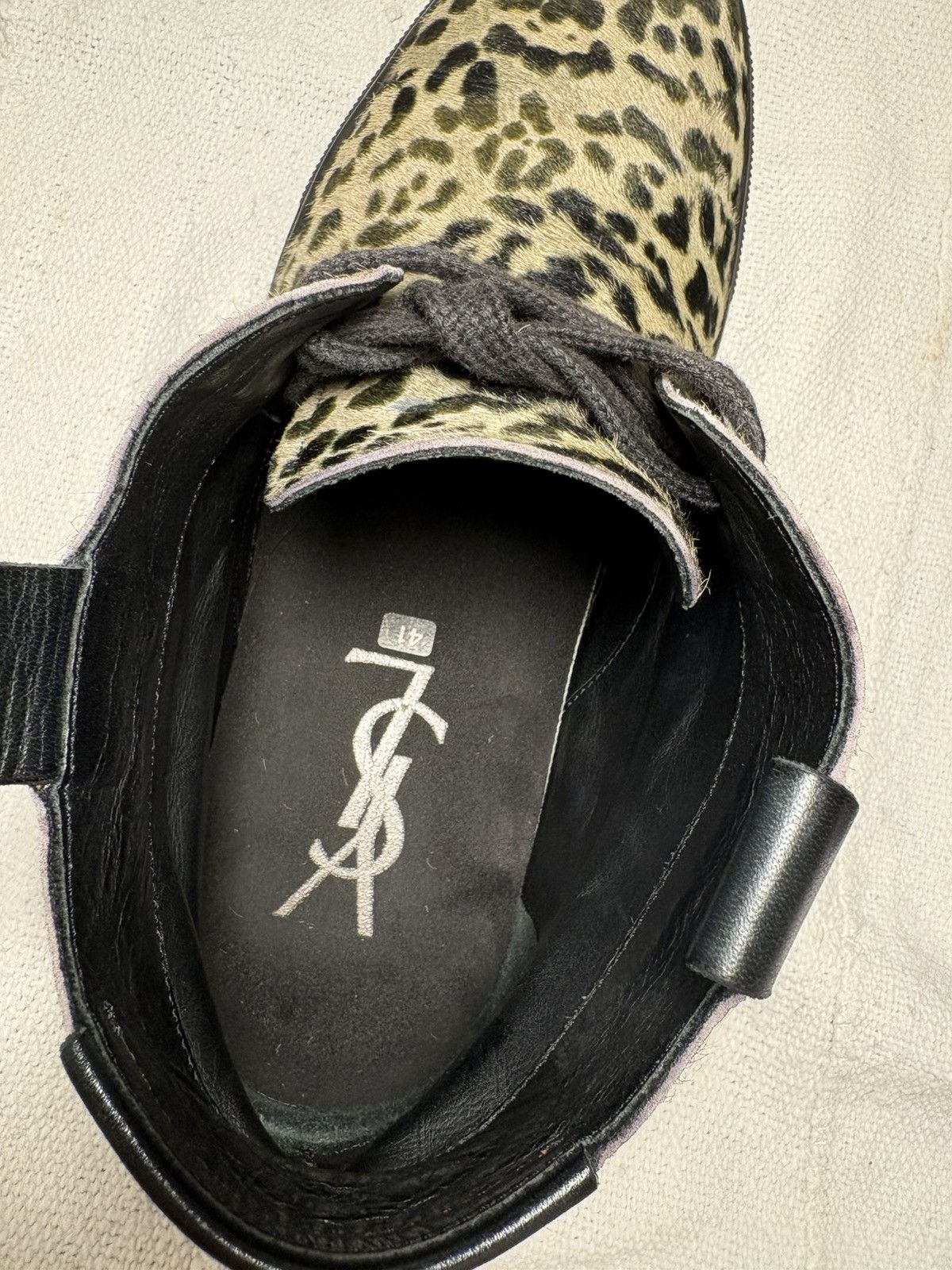 Yves Saint Laurent Size 41 US 8.5 YSL Saint Laurent Leopard Haircalf Sneakers Size US 8.5 / EU 41-42 - 8 Thumbnail