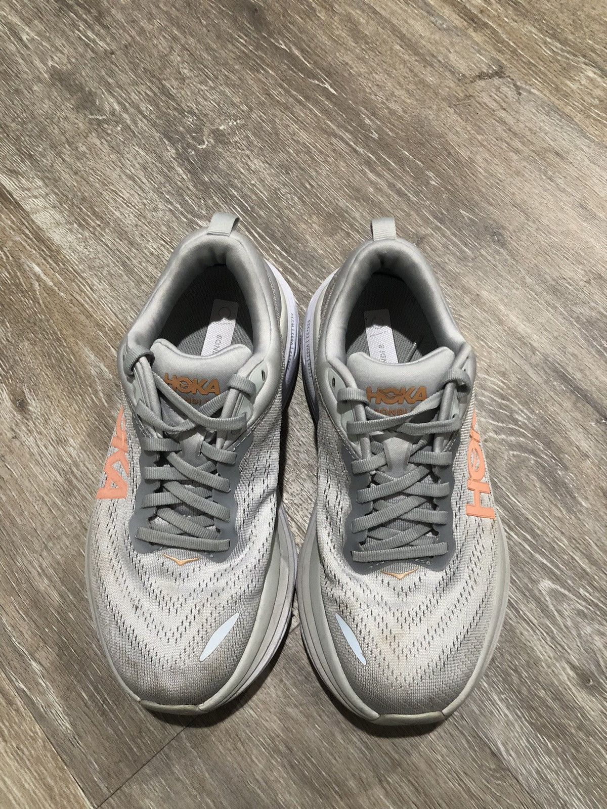 Hoka Hoka One One Bondi 8 Shoes Womens Size 6.5 Wide Gray Size US 6.5 / IT 36.5 - 3 Thumbnail