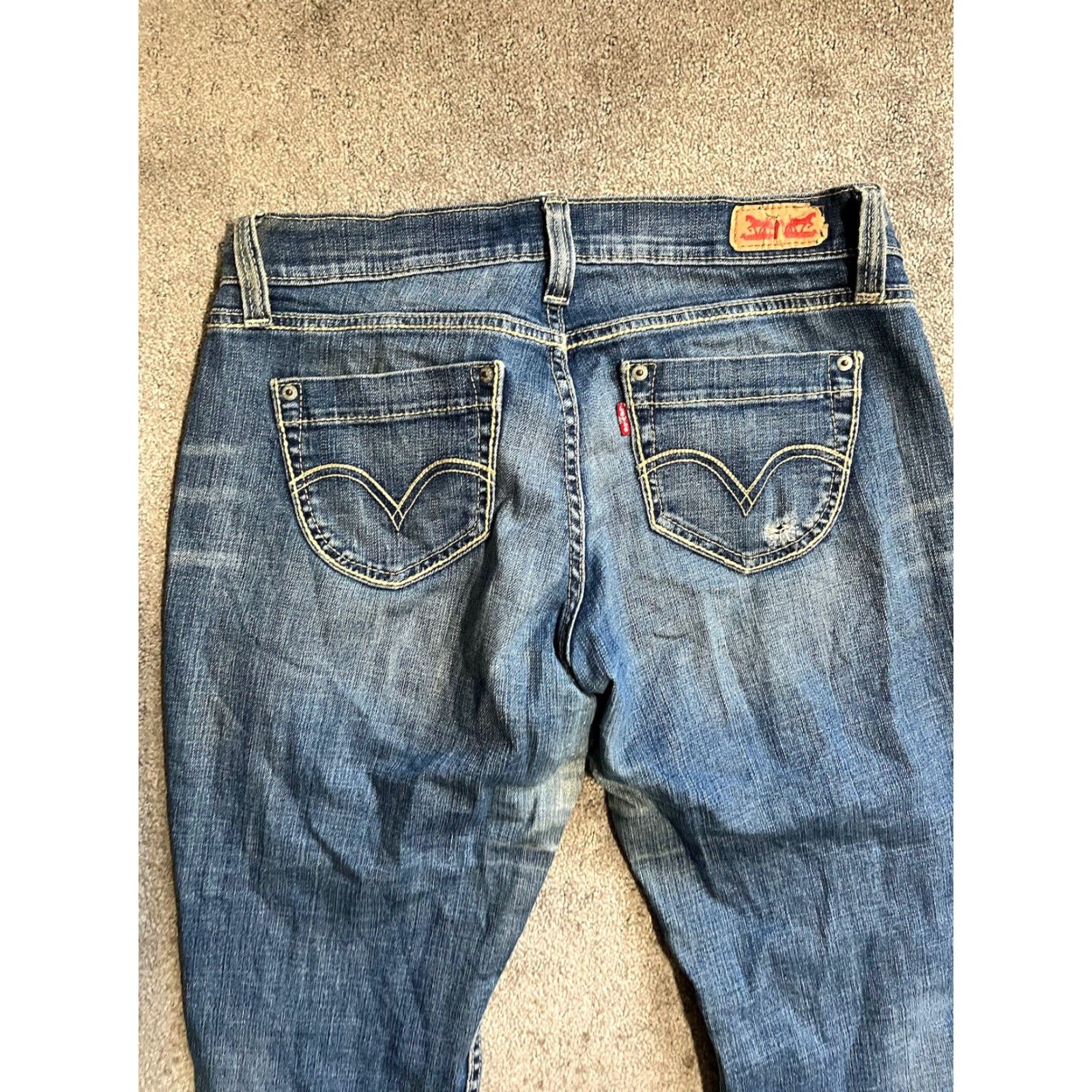 Levi's Levi’s 524 Jeans Womens Regular Jeans 29x32 Blue 90s City Retro Distressed Pockets Denim Cotton Logo Zipper Button Size 30" / US 8 / IT 44 - 2 Thumbnail