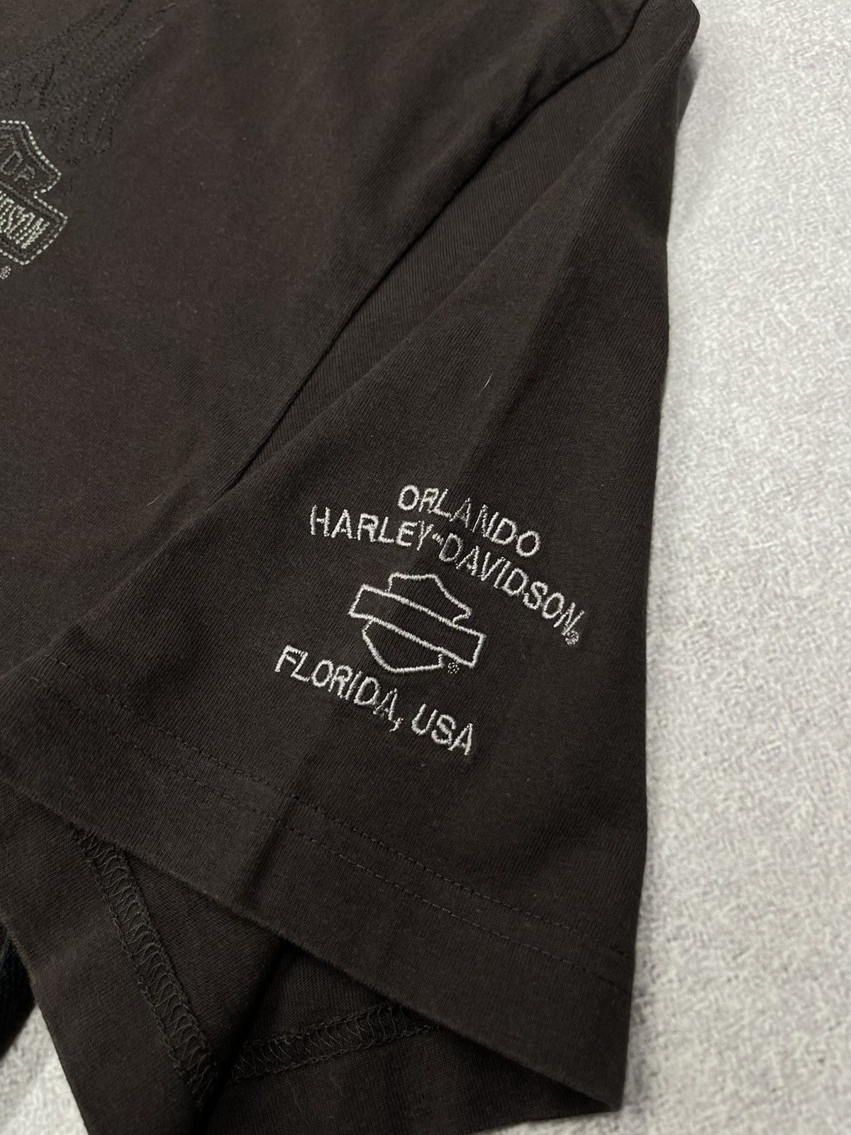 Harley Davidson Vintage Harley Davidson Motorcycles Brown TShirt Florida USA Size US L / EU 52-54 / 3 - 9 Thumbnail