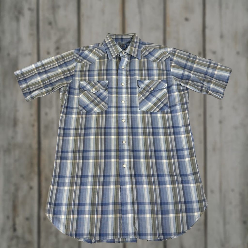 Pendleton VINTAGE Pendleton Shirt Mens Medium Blue Pearl Snap Western Cowboy Size US M / EU 48-50 / 2 - 1 Thumbnail