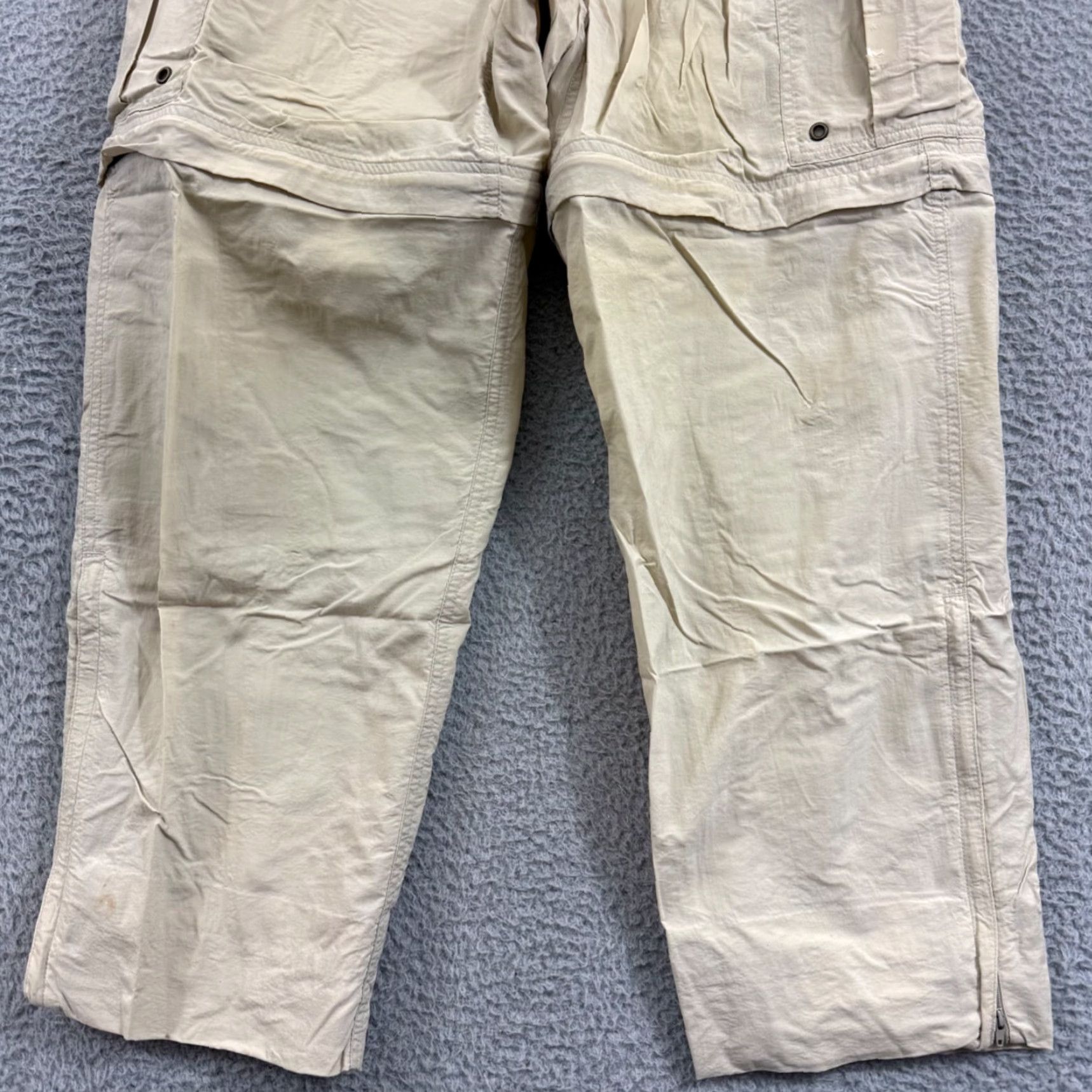 Vintage REI Cargo Pants Womens Medium Convertible Zip Off Hiking Outdoor Pockets Beige Nylon Spandex Regular Size 32" / US 10 / IT 46 - 2 Thumbnail