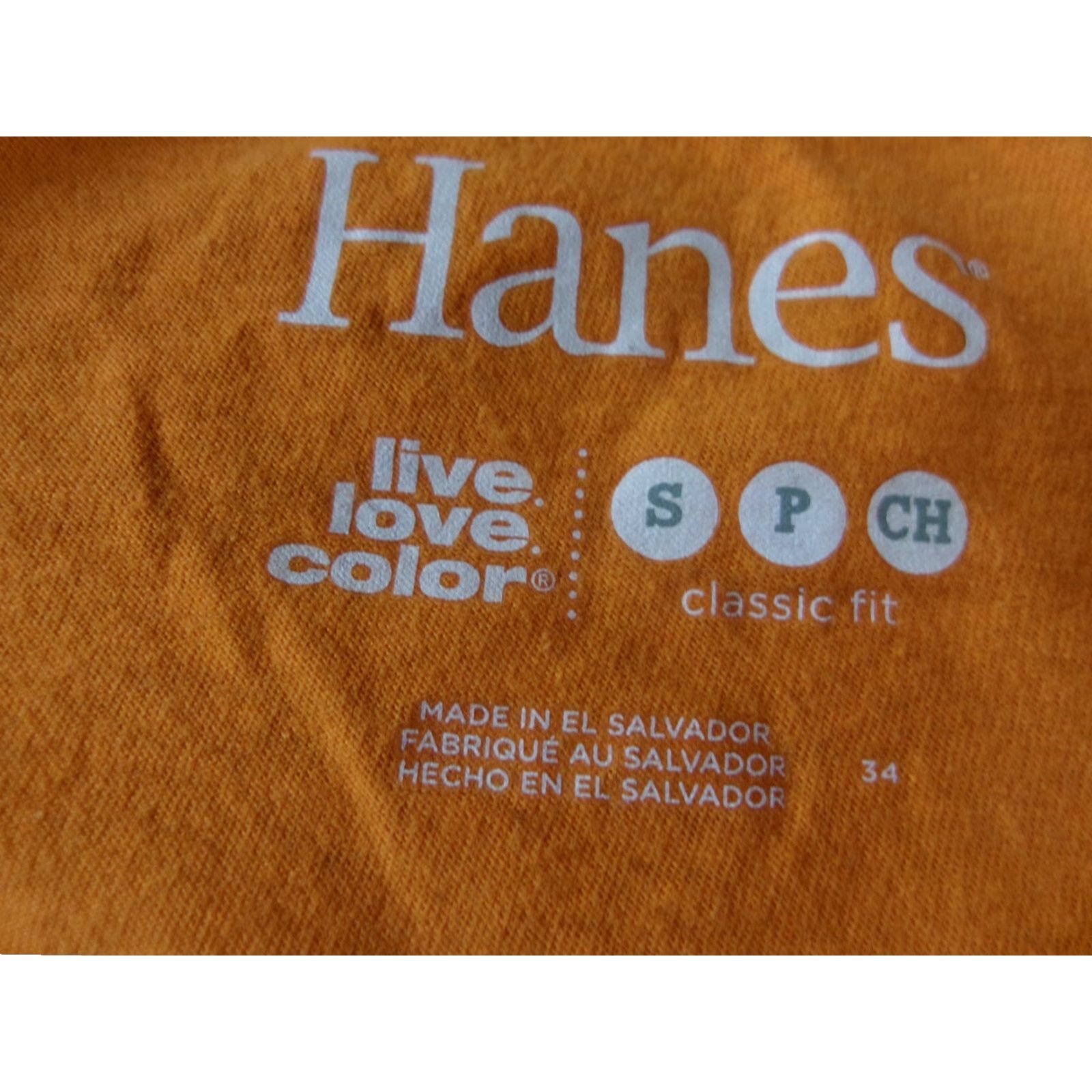 Hanes Hanes Women’s Long Sleeve V-Neck T-Shirt Size S Orange Classic Casual Basic Size S / US 4 / IT 40 - 6 Thumbnail