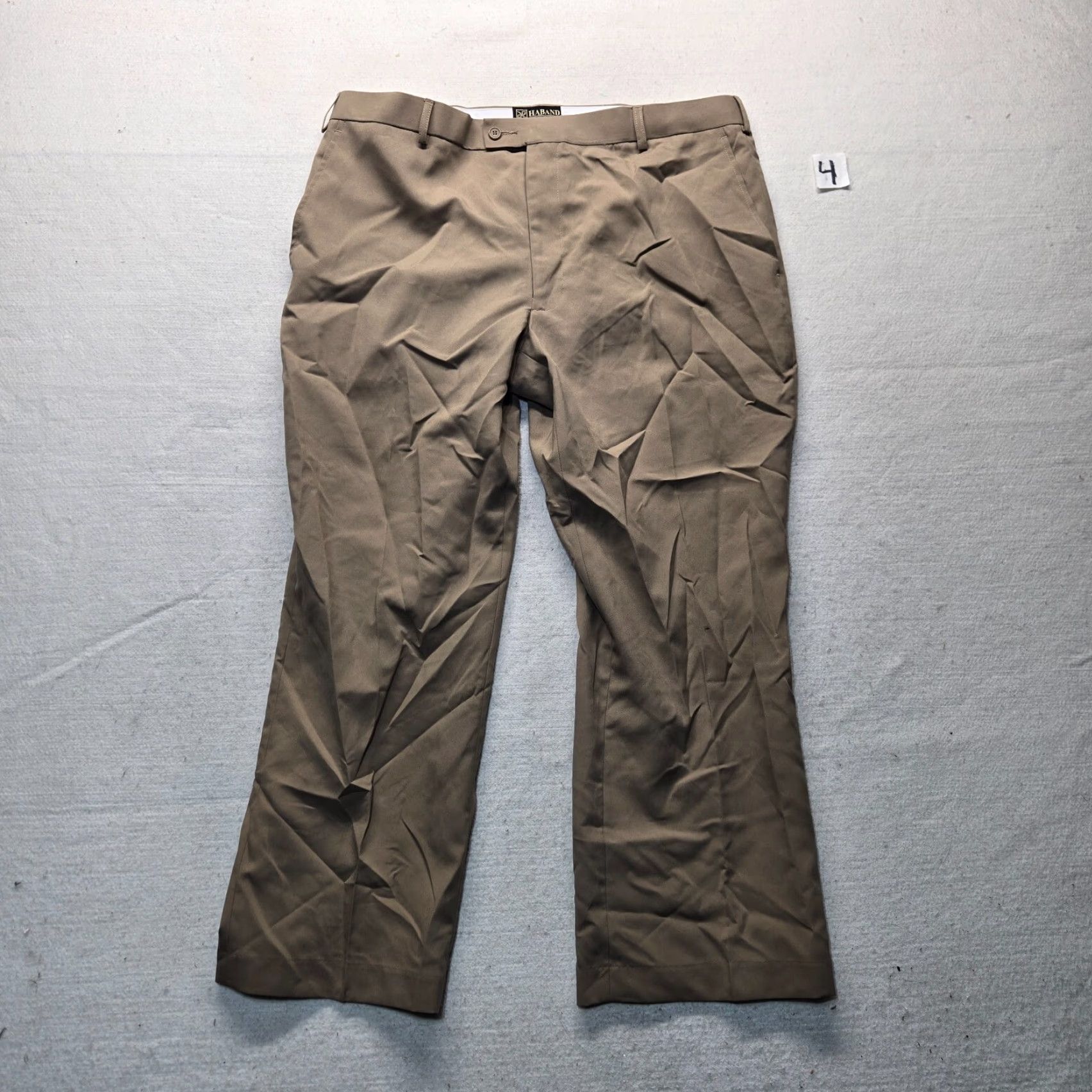 Haband Haband Pants Adult Men 40 x 29 Brown Flat Front Dress Pants Mens Size 40 Color Brown Inseam 29 Size US 40 / EU 56 - 2 Thumbnail