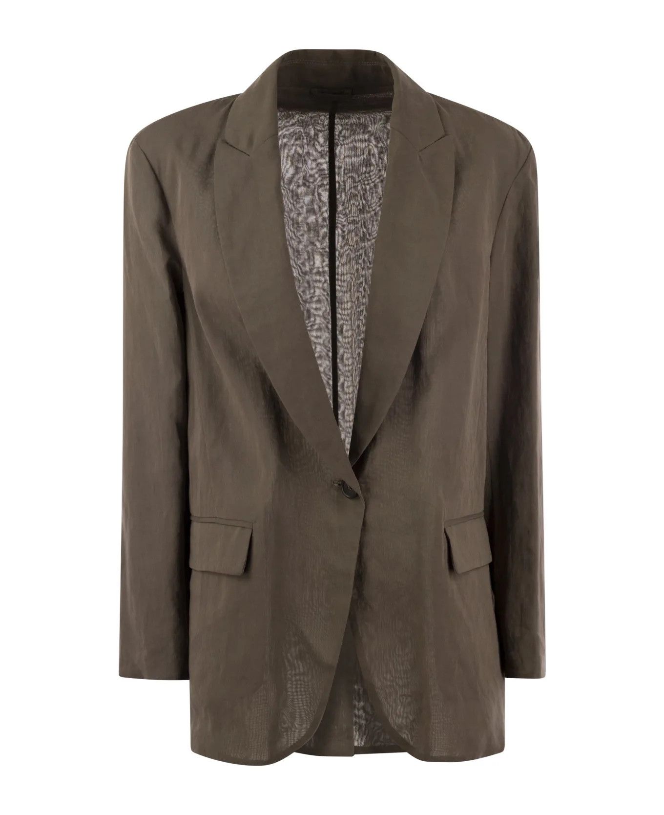 Brunello Cucinelli o1y0725 Blazer in Chocolate Brown Size M / US 6-8 / IT 42-44 - 1 Thumbnail
