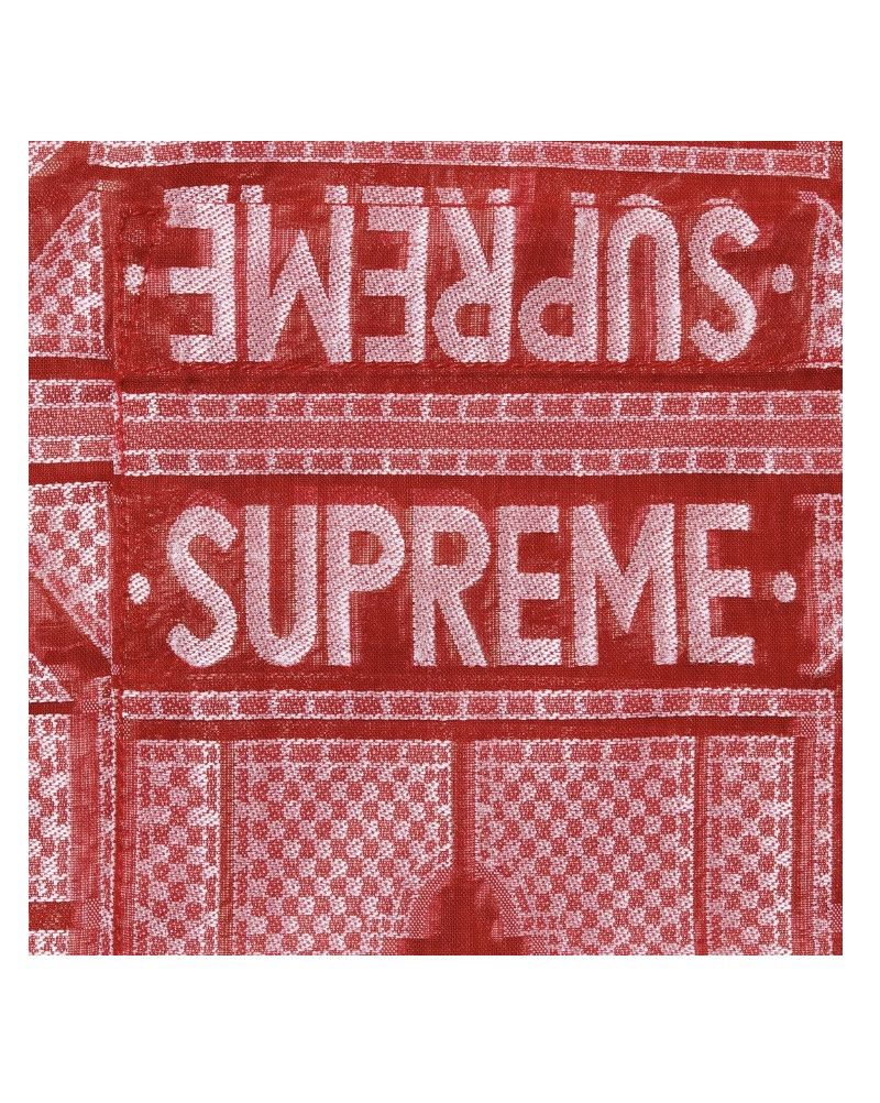 Streetwear × Supreme Supreme Tray Jacquard S/S Shirt Red Size 
