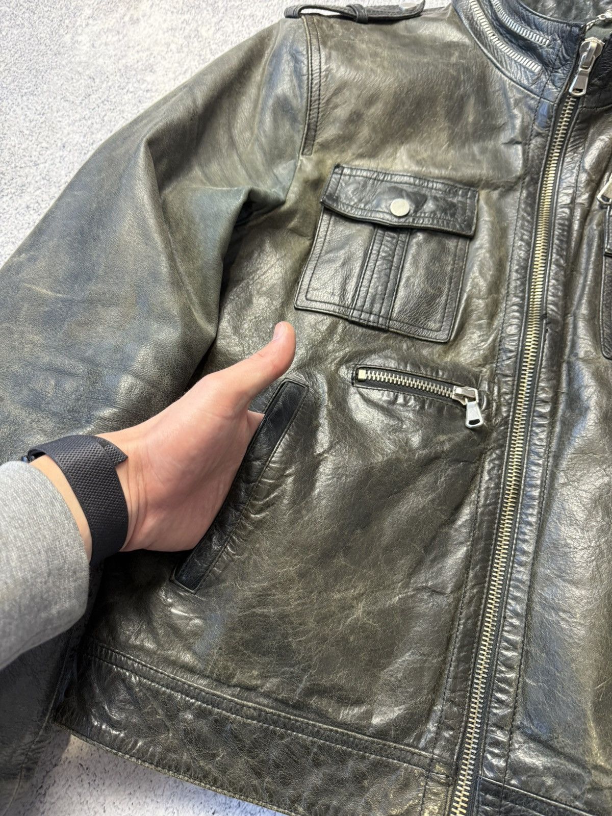 Leather Crazy True Vintage Cycle Rider Leather Jacket Biker Rare Y2K Size US L / EU 52-54 / 3 - 13 Thumbnail