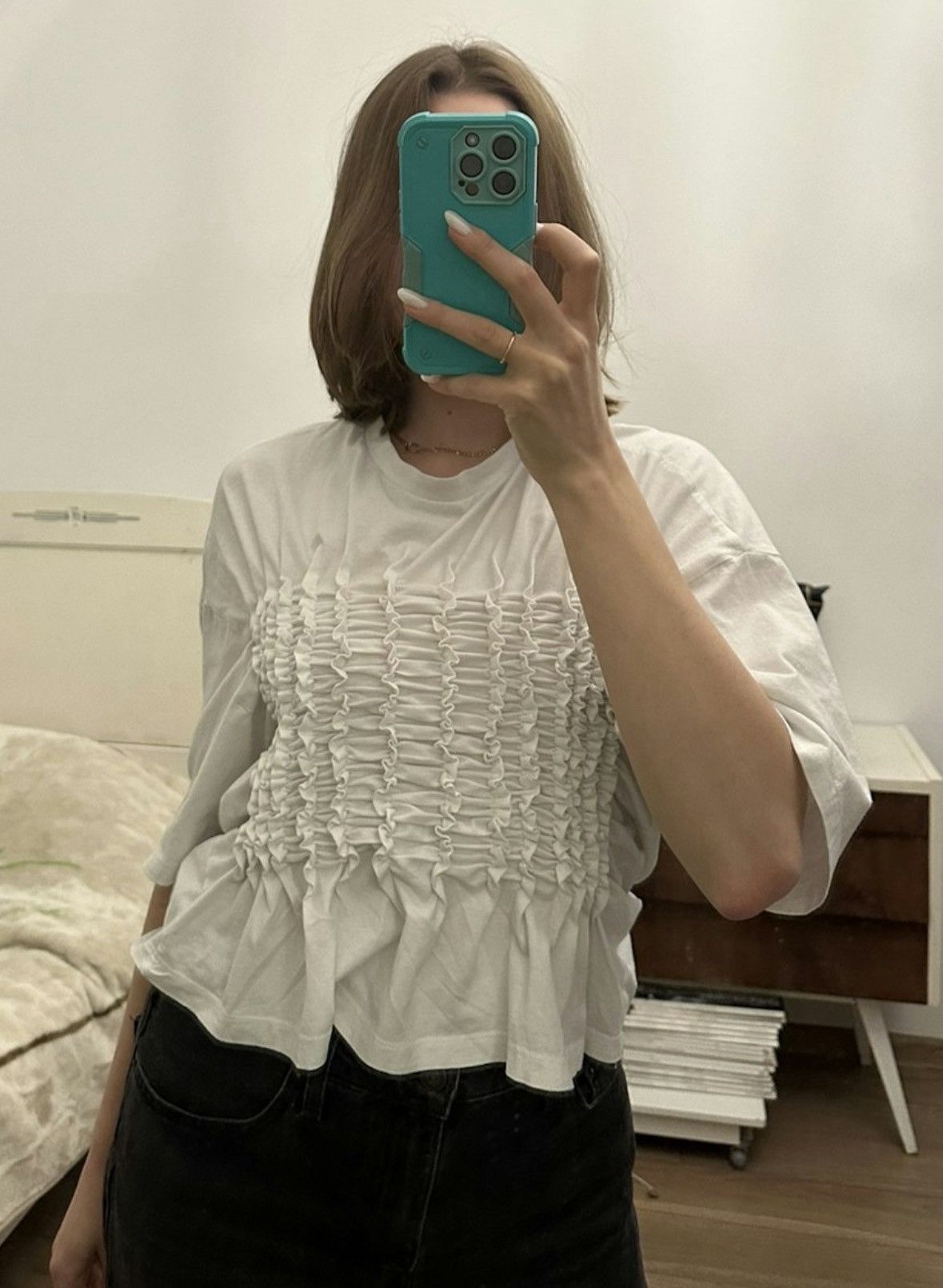 Other Ballet core tee y2k 🎀 ruffled smocked ruched t-shirt pleated Size S / US 4 / IT 40 - 4 Thumbnail
