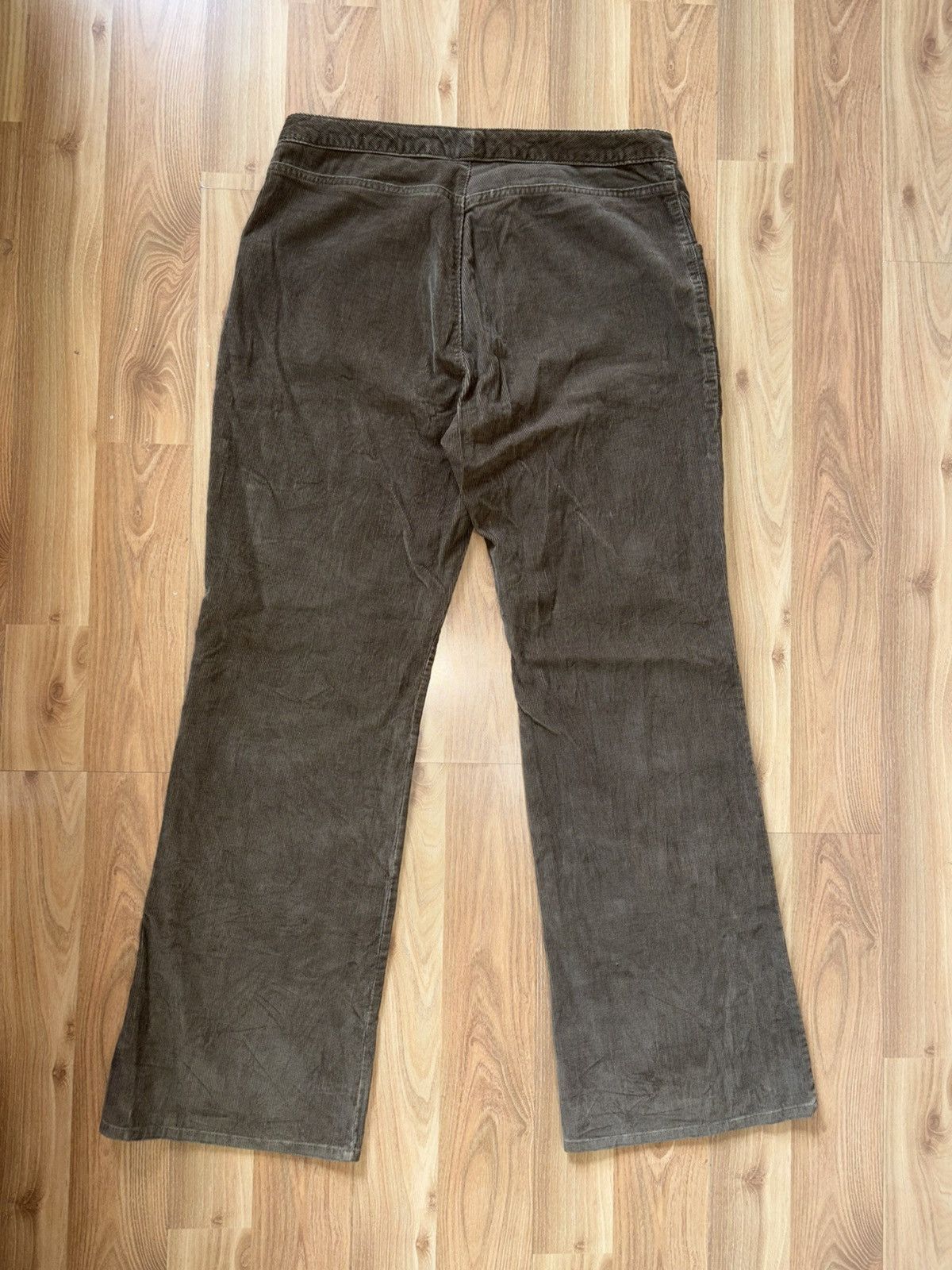 Gap Gap Womens 36 Green Corduroy Pants 1969 Boot Flare Stretch Size 36" / US 14 / IT 50 - 7 Thumbnail