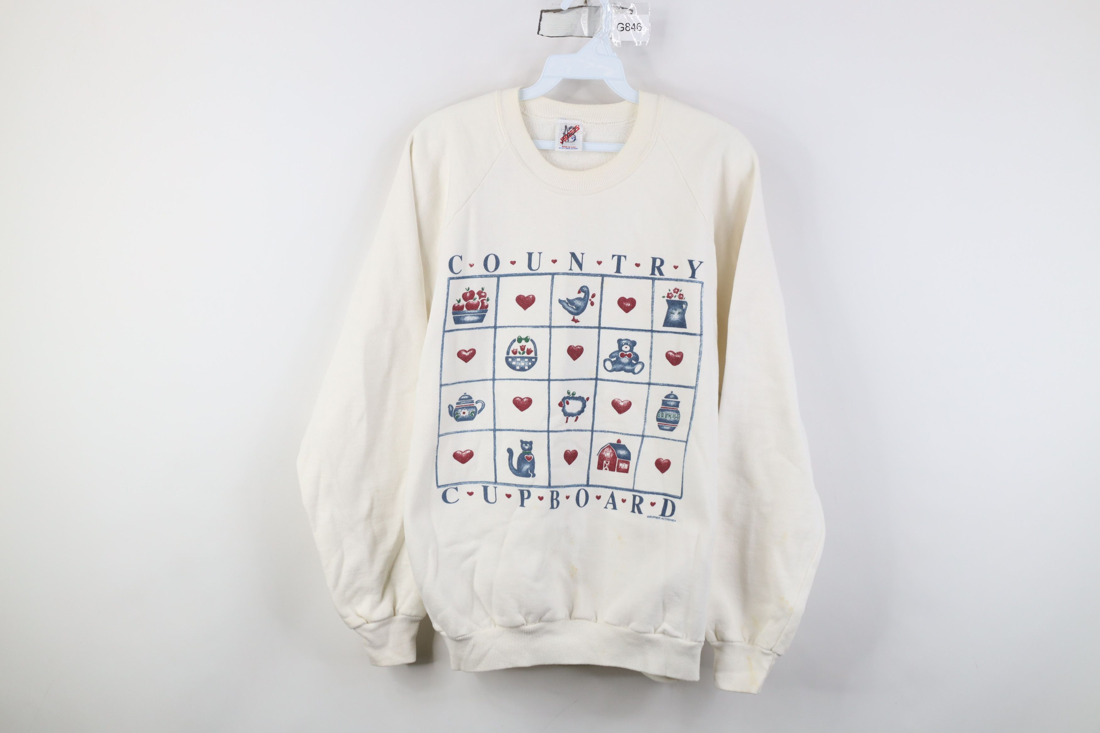 Vintage Vintage 90s Streetwear Cupboard Cat Farm Sweatshirt USA Size XL / US 12-14 / IT 48-50 - 1 Thumbnail