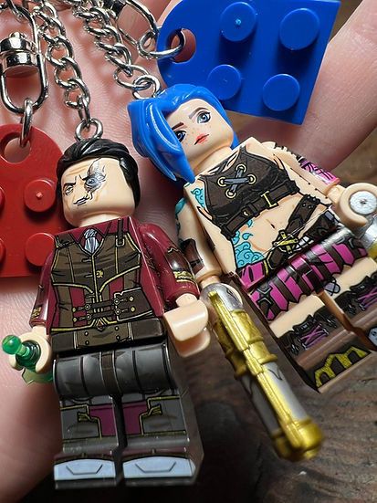 Cartoon Network × Handmade irritated studio arcane jinx silco anime keychain minifigure Size ONE SIZE - 4 Thumbnail