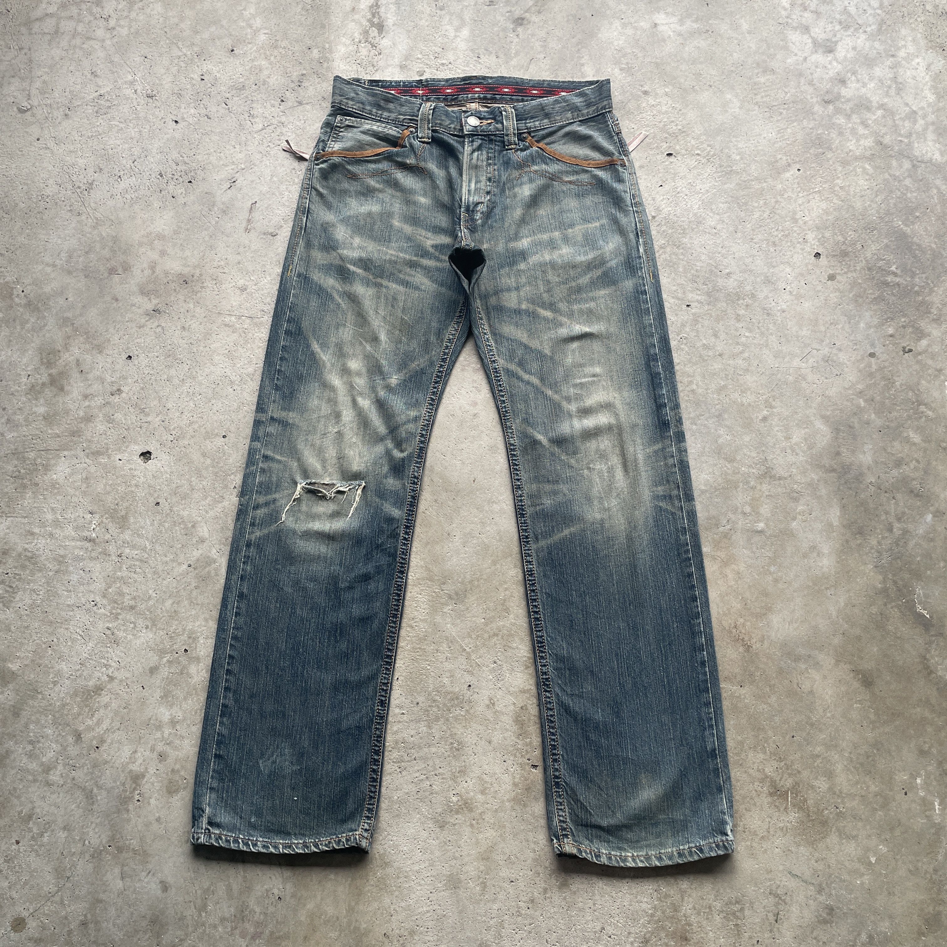 Edwin VINTAGE EDWIN XV RUSTY DISTRESSED DENIM FADED PANTS JEAN W34 Size US 34 / EU 50 - 3 Thumbnail