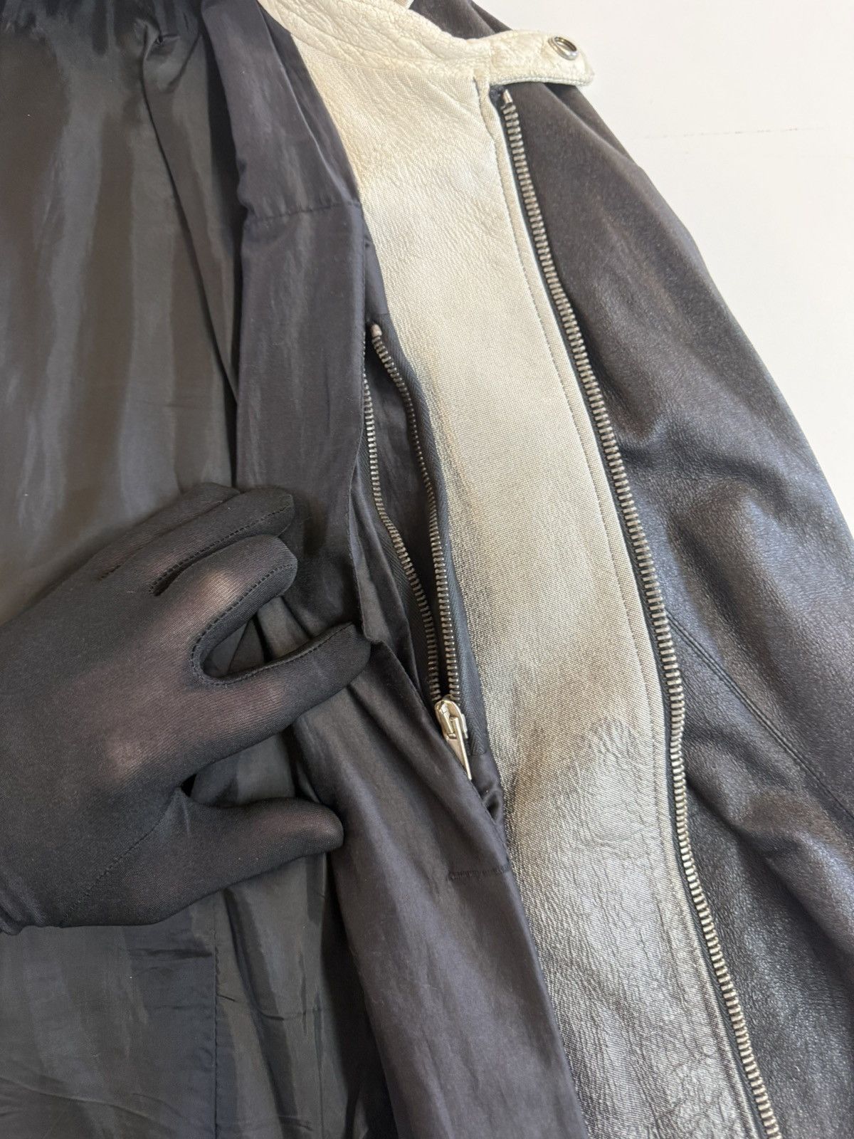 Rick Owens RICK OWENS Ombre Leather Bomber Jacket Size US XL / EU 56 / 4 - 12 Thumbnail