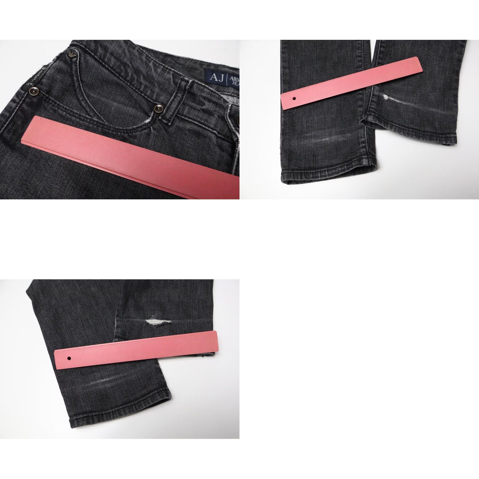 Vintage ARMANI JEANS Jeans Women's US 28 Gray Fade Effect Casual Zip Fly Stretch Size 28" / US 6 / IT 42 - 8 Thumbnail