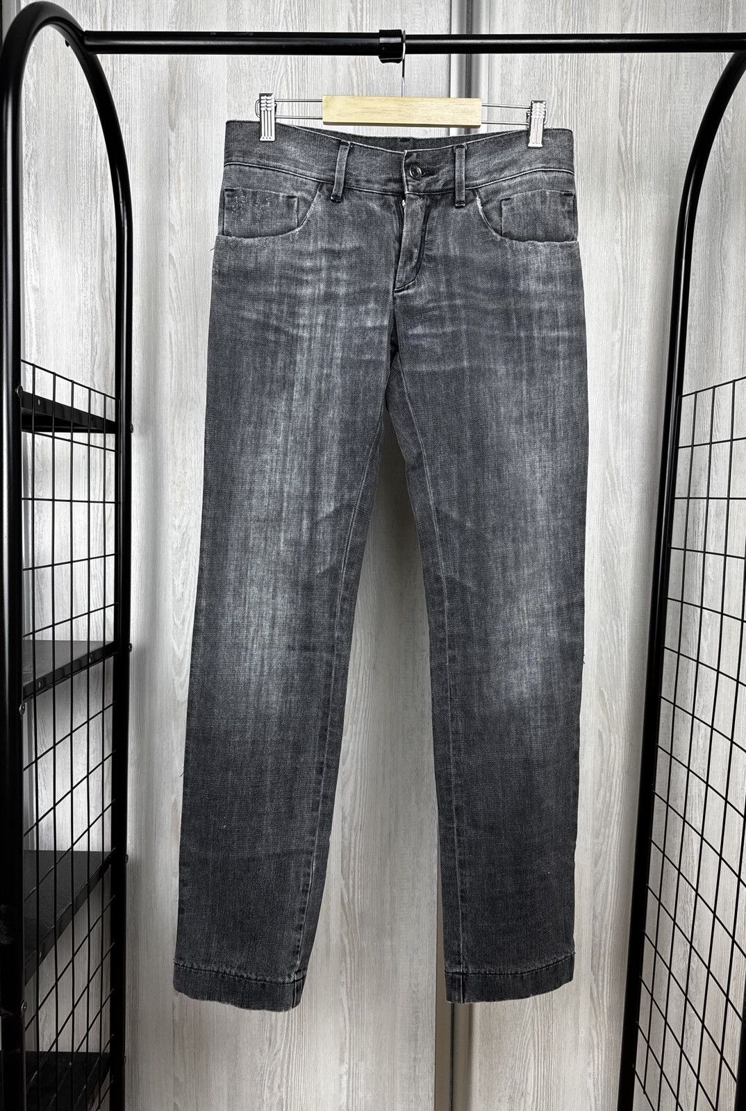 Dolce & Gabbana Dolce & Gabbana 14 gold grey distressed denim jeans pants Size US 30 / EU 46 - 1 Thumbnail