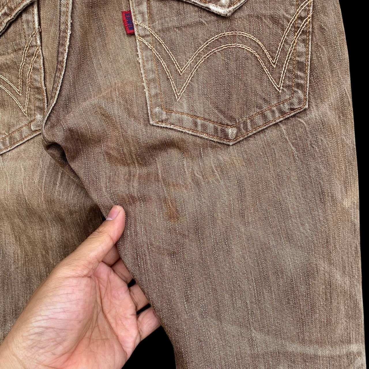 Edwin × Vintage FLARED VINTAGE EDWIN BLUETRIP JAPAN BROWNCLAWMARK DISTRESSED Size US 28 / EU 44 - 6 Thumbnail