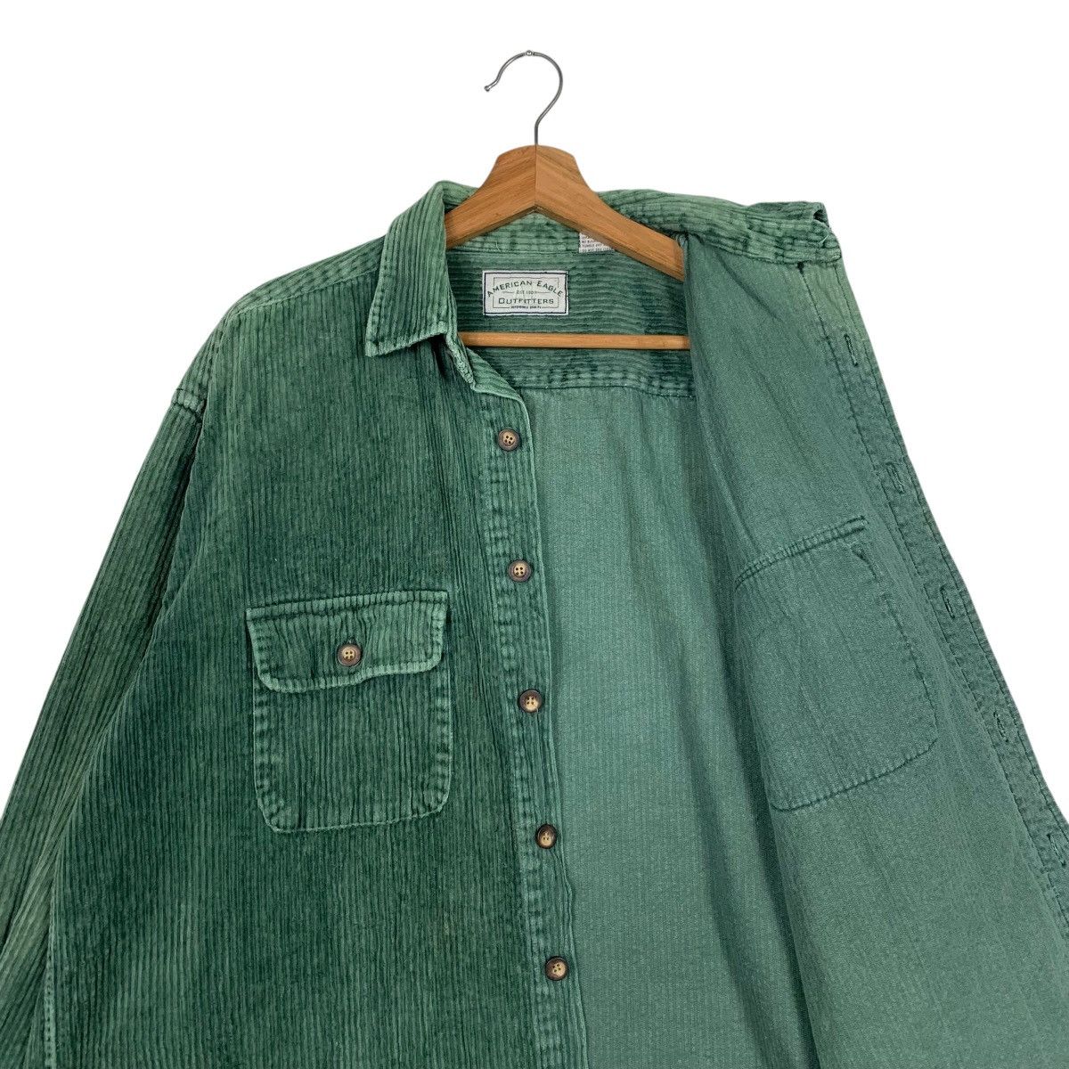American Eagle Outfitters AMERICAN EAGLE Green Corduroy Flannel Jacket #1818-C22 Size US M / EU 48-50 / 2 - 10 Thumbnail