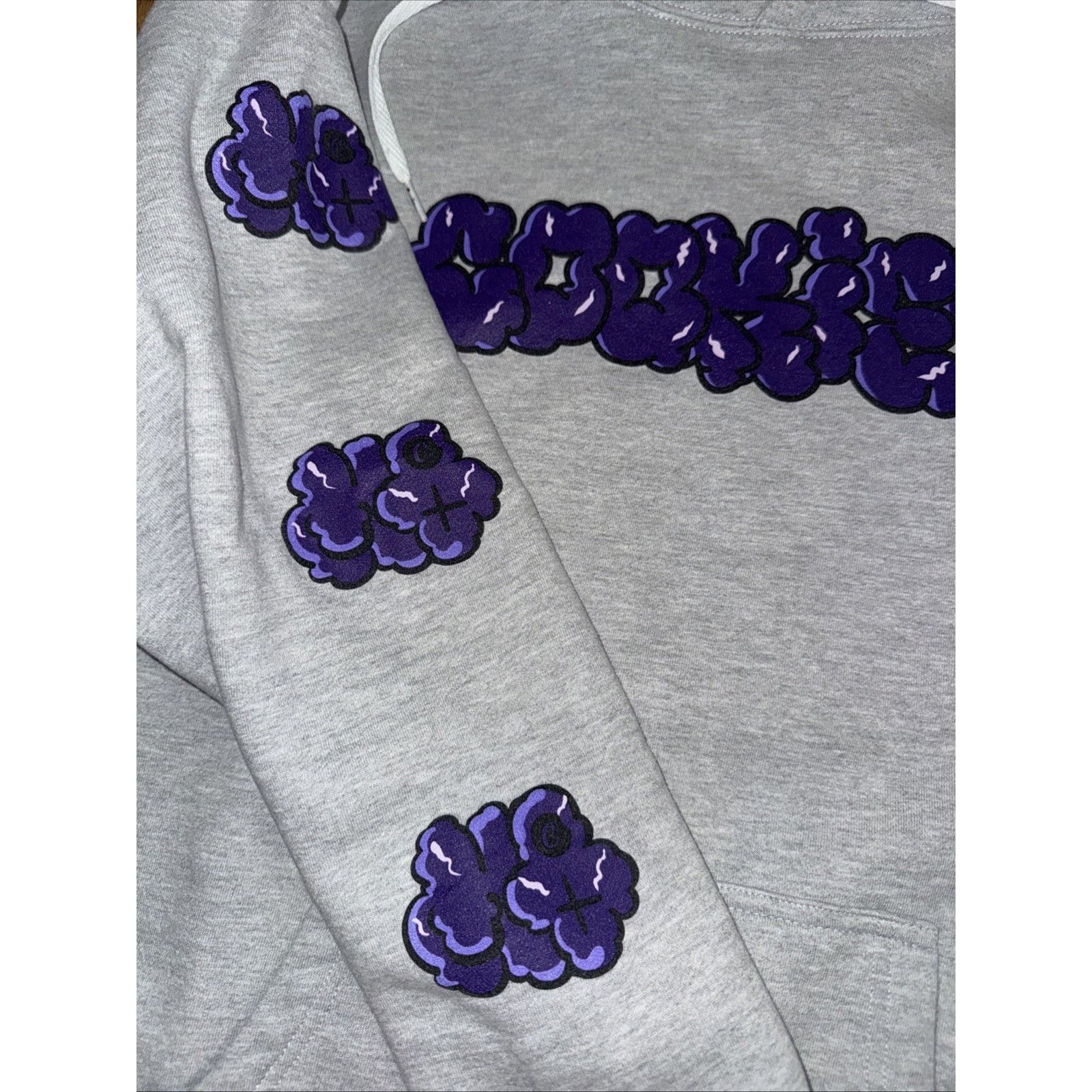 Cookies Cookie x MQIZM Graffiti Hoodie Grey L 23x27 Bubble Letter Size US L / EU 52-54 / 3 - 3 Thumbnail