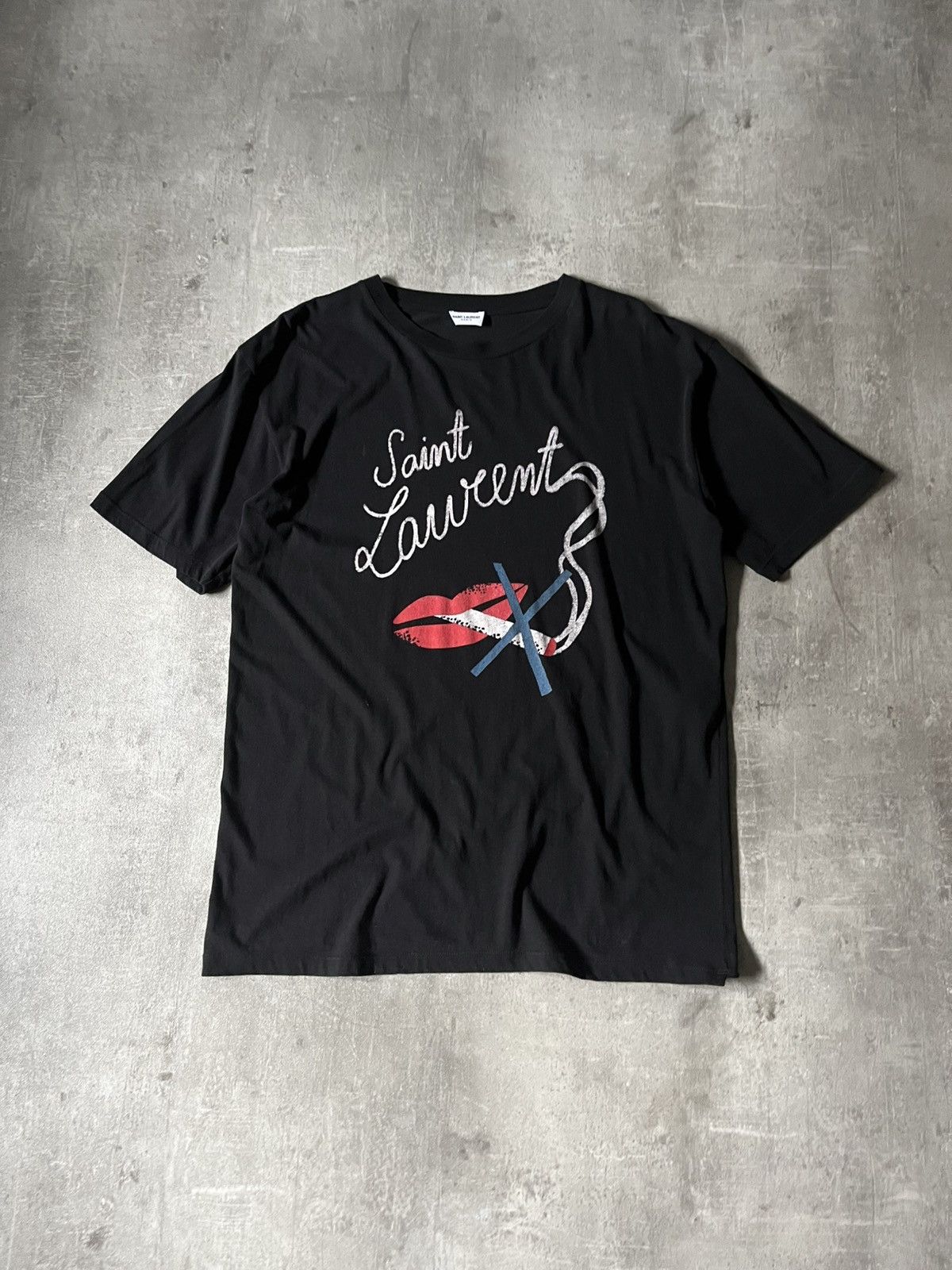 Saint Laurent Paris Saint Laurent Paris No Smoking black T-shirt 