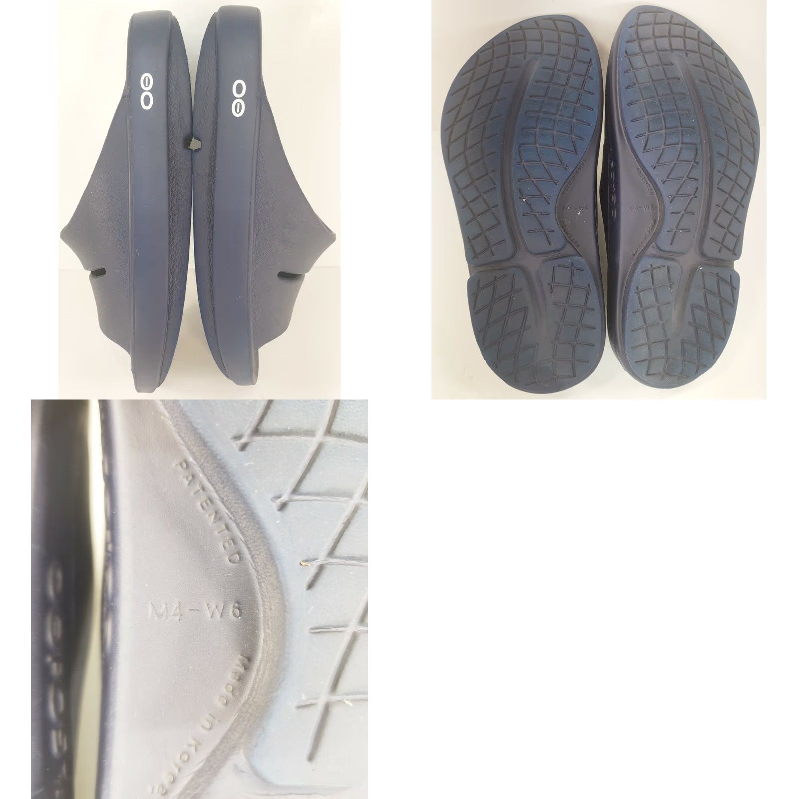 Vintage OOFOS Oohaa Womens Slide Sandal 6M Blue Rubber Casual Flats Open Toe Slip On Size US 6 / IT 36 - 8 Thumbnail