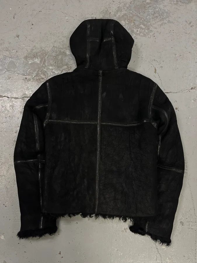 Emporio Armani AW2018 Emporio Armani Fur Collar Black Leather Jacket Size US M / EU 48-50 / 2 - 7 Thumbnail