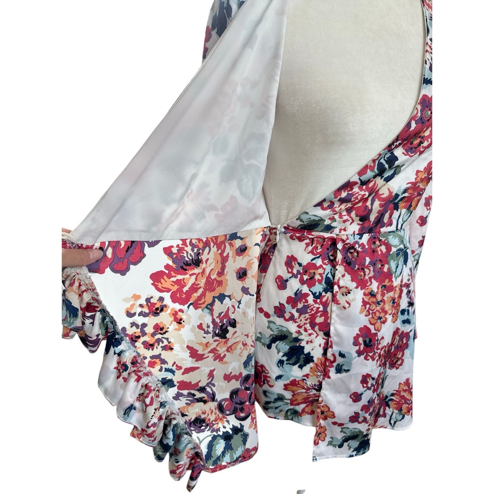 Other Pomelo Women’s Floral Wrap Front Romper Dress Small Size S / US 4 / IT 40 - 7 Thumbnail