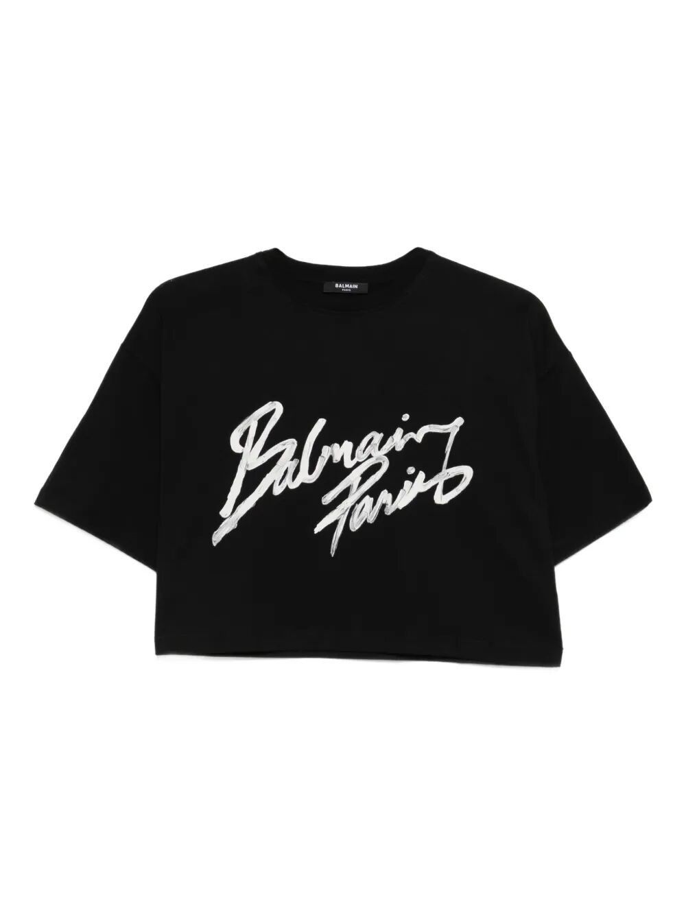 Balmain "BALMAIN PARIS BULKY" CROPPED T-SHIRT Size S / US 4 / IT 40 - 1 Thumbnail