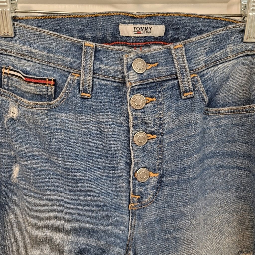 Tommy Hilfiger Tommy Hilfiger High Rise Straight Leg Skinny Jean Jegging Size 26" / US 2 / IT 38 - 3 Thumbnail