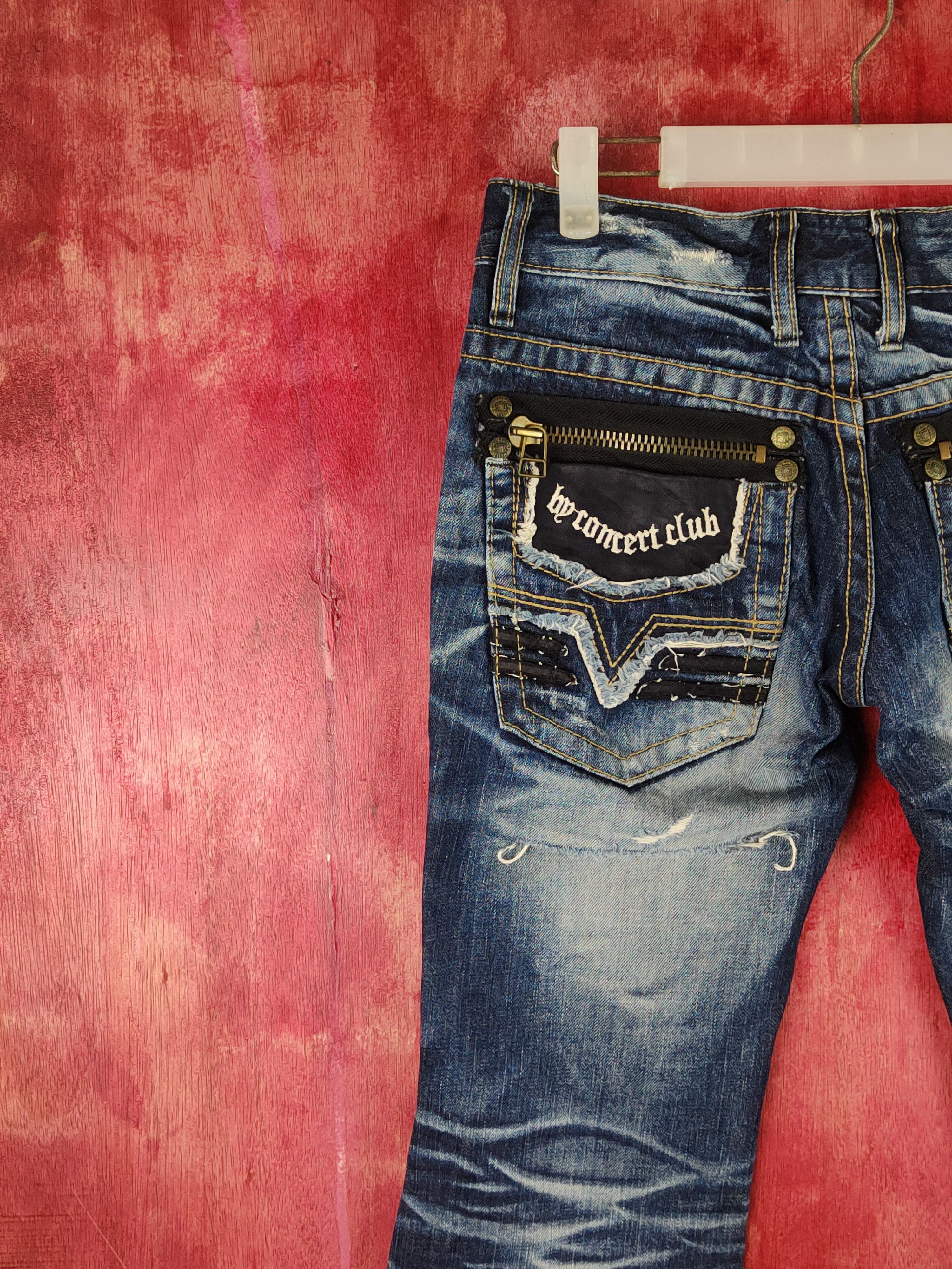 If Six Was Nine DL Lolita Distressed faded ripped Bootcut jeans Denim #S1539 Size 28" / US 6 / IT 42 - 3 Thumbnail