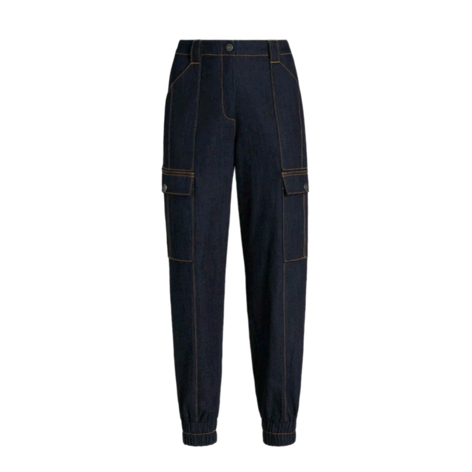 Cinq a Sept 5a7 Cinq a Sept Kelly Cargo Denim Stitching Jogger Size 6 Size 29" - 1 Thumbnail