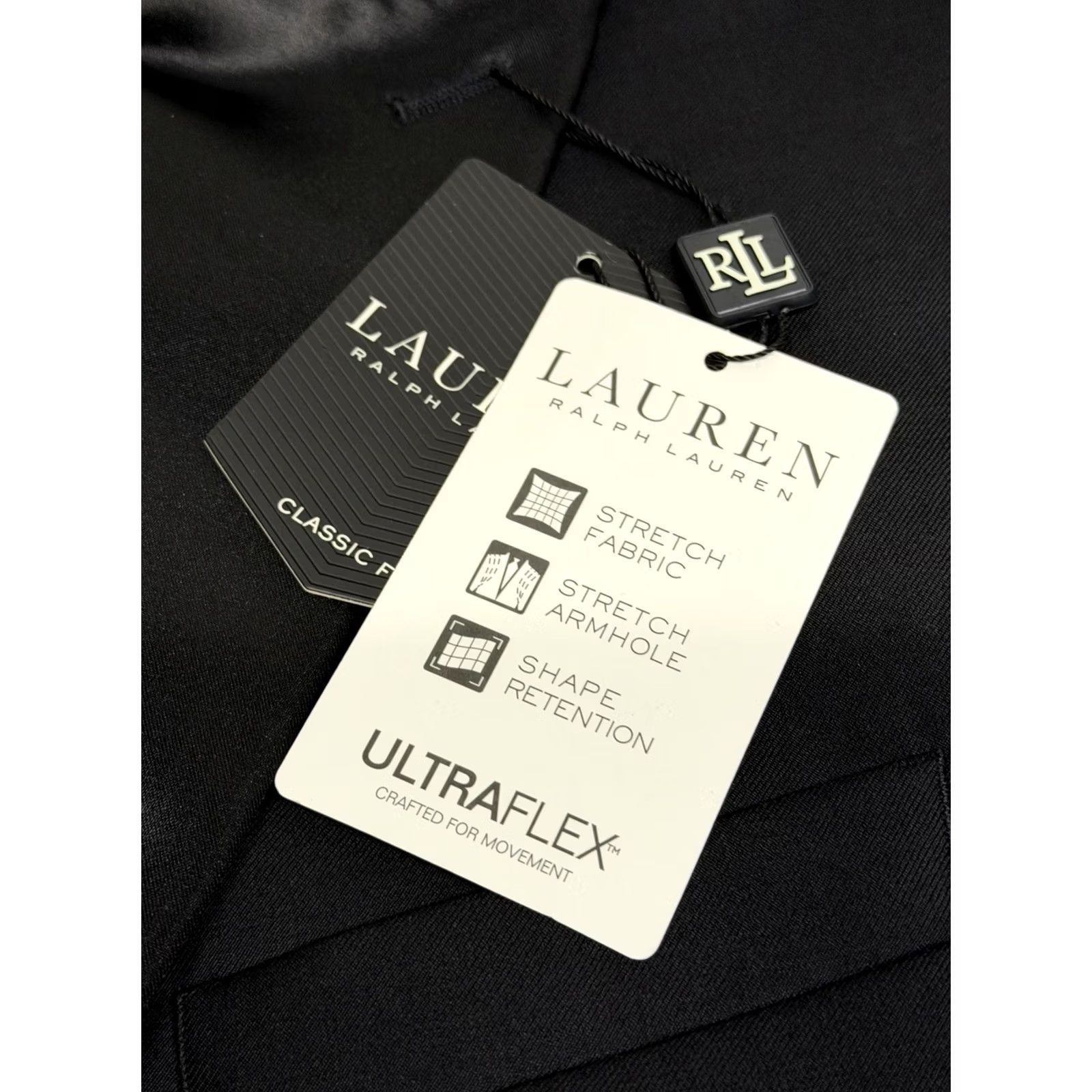 Ralph Lauren Lauren Ralph Lauren Classic Fit Ultraflex NWT Black Stretch Suit Jacket 50 Long Size 50R - 6 Thumbnail